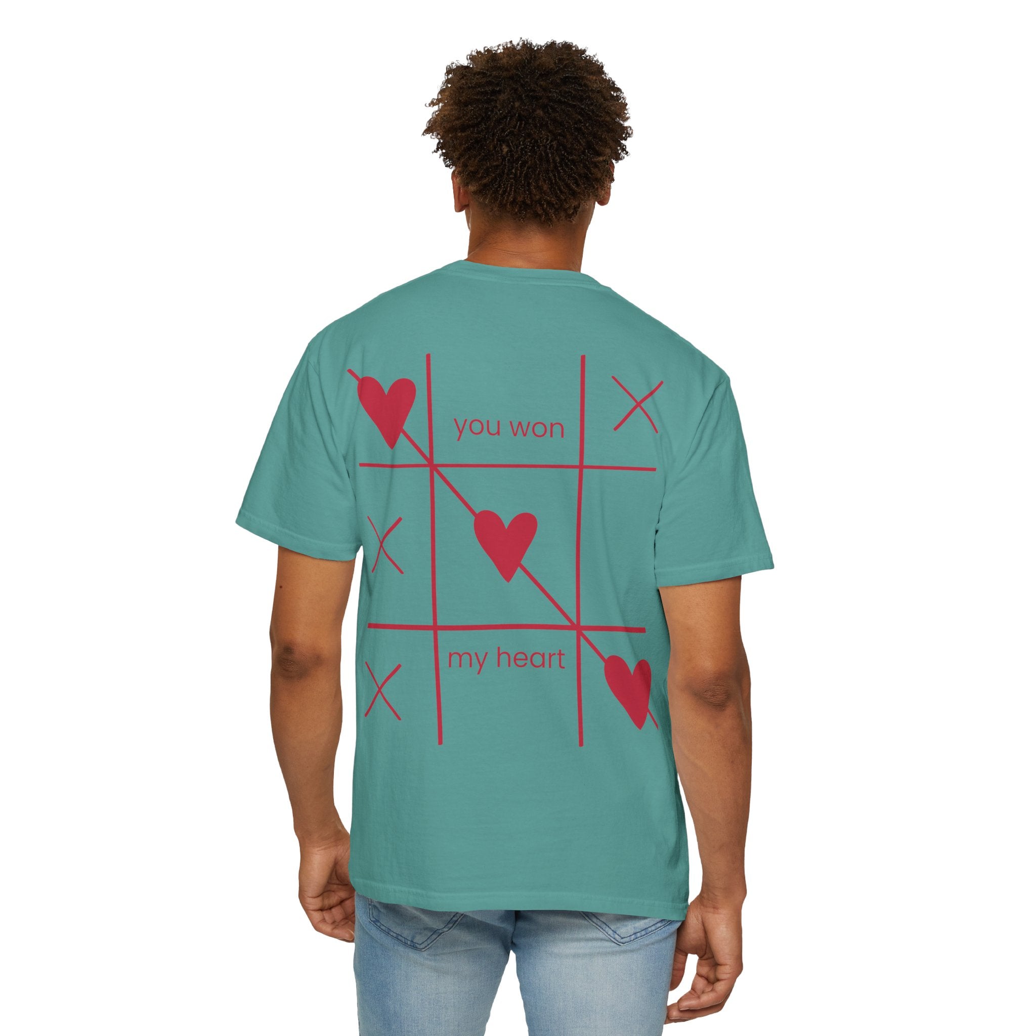 Valentine Tic-Tac-Toe Heart T-Shirt — "You Won My Heart" Graphic Tee