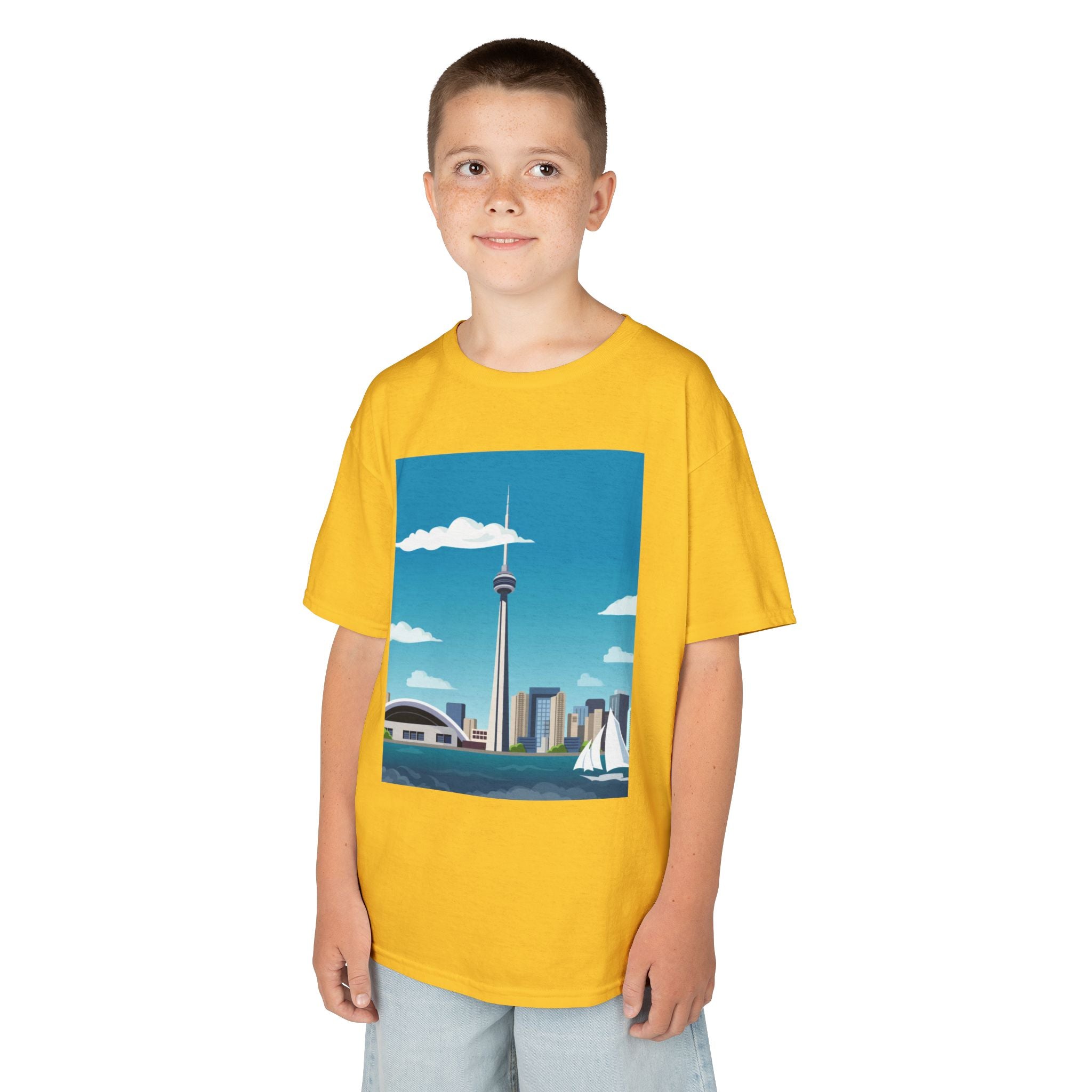 Toronto Skyline Kids Tee — CN Tower & Harbourfront Graphic Shirt