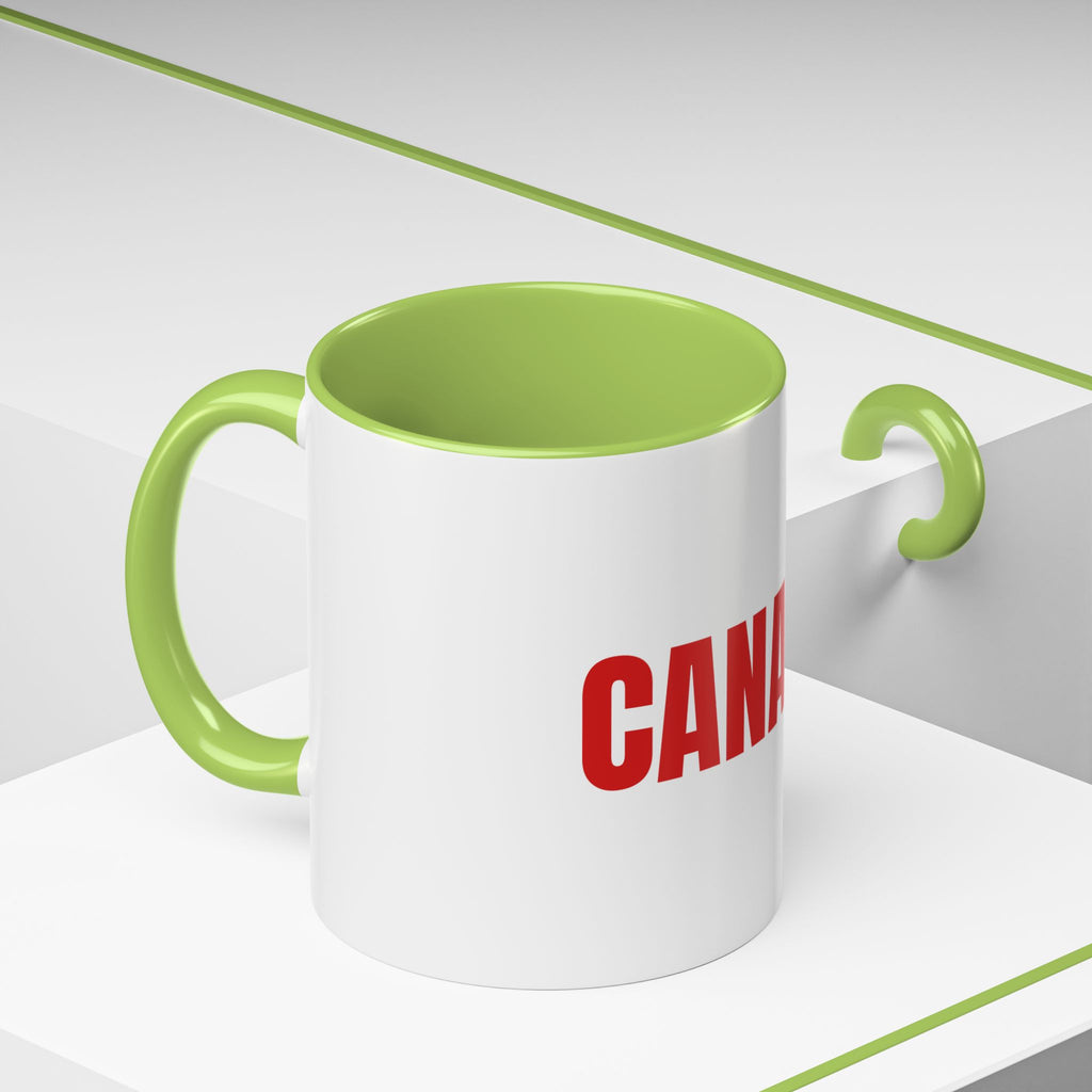 Canada Coffee Mug — Bold Red CANADA Accent Mug (11/15oz)