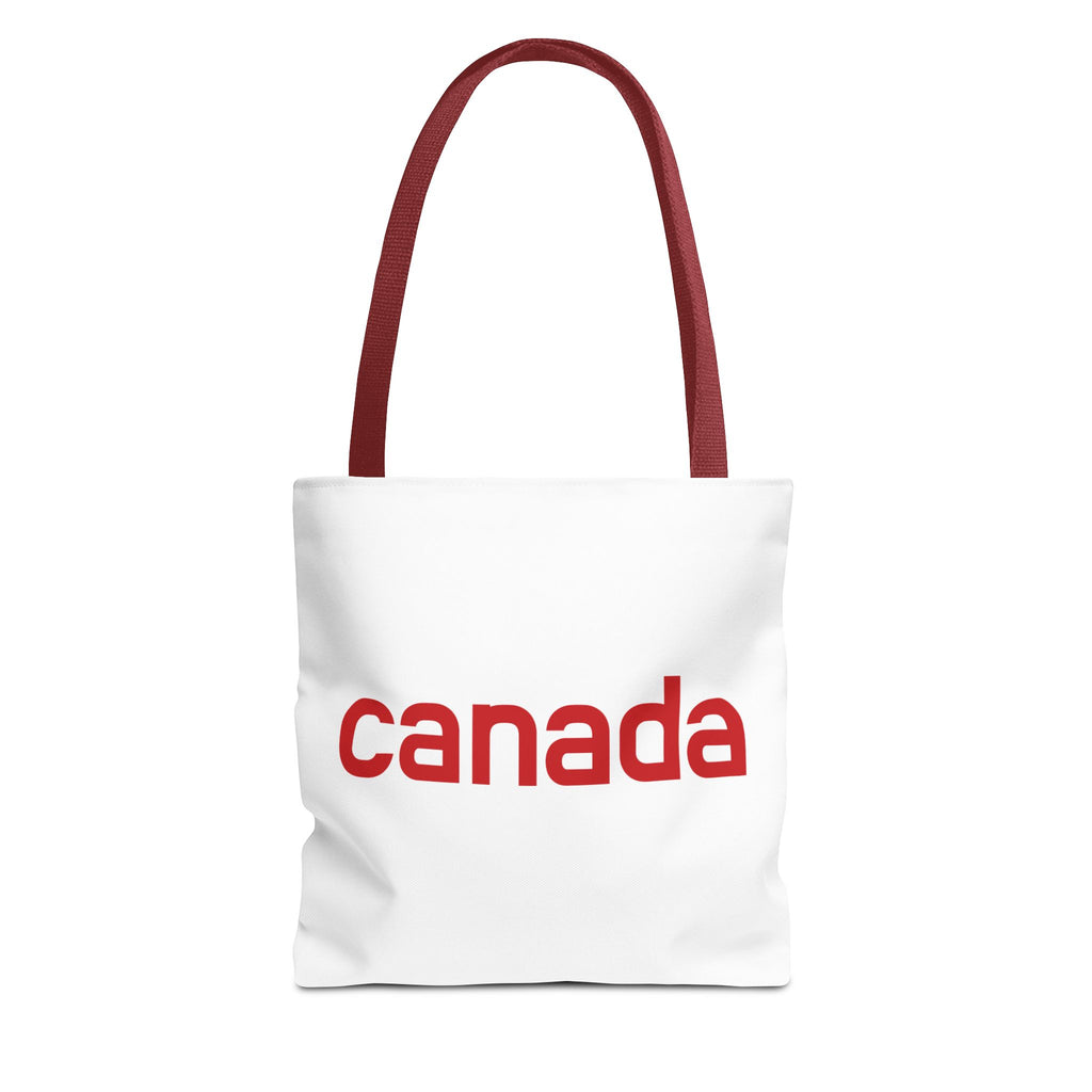 Canada Tote Bag – Minimal Red 'canada' Travel & Everyday Carryall