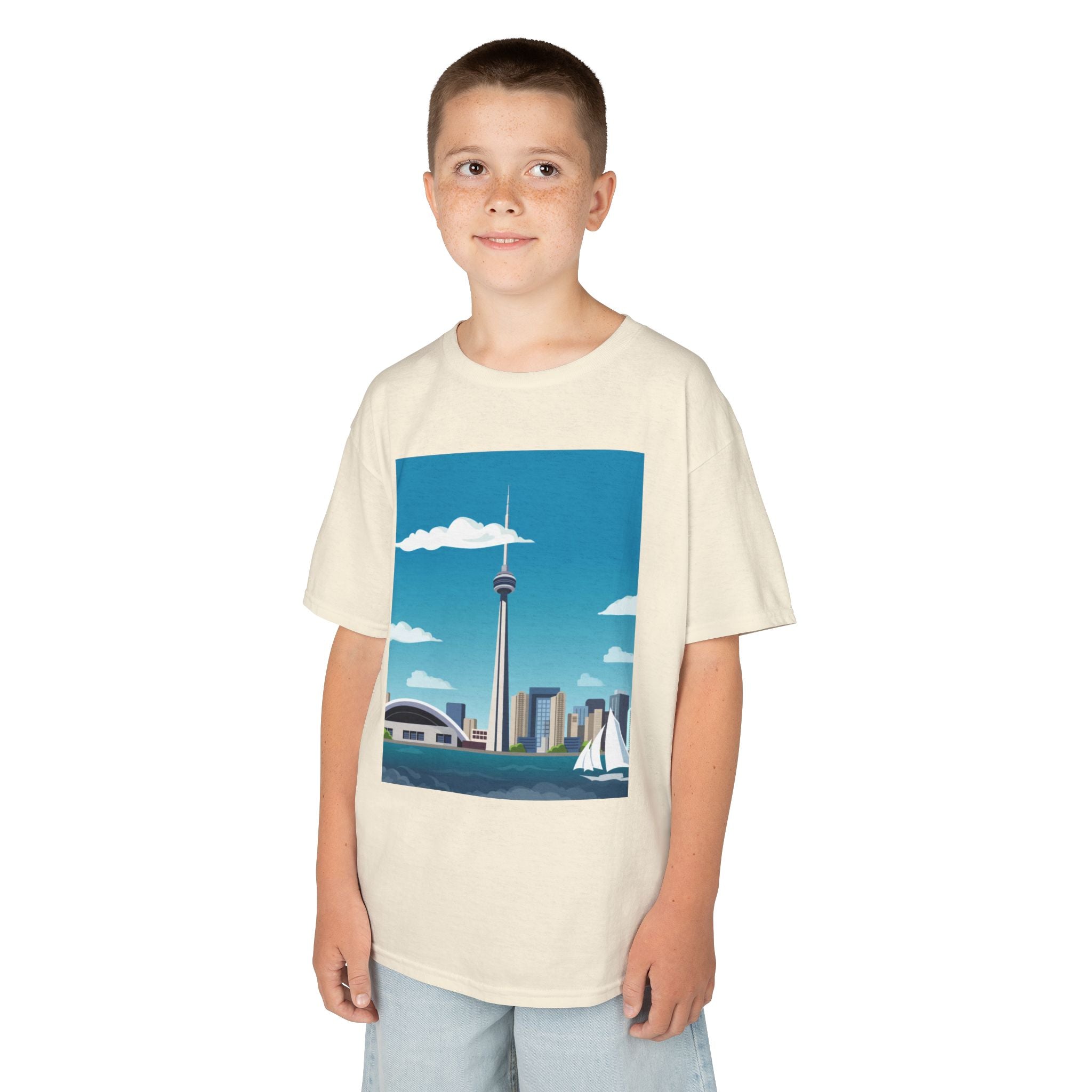 Toronto Skyline Kids Tee — CN Tower & Harbourfront Graphic Shirt