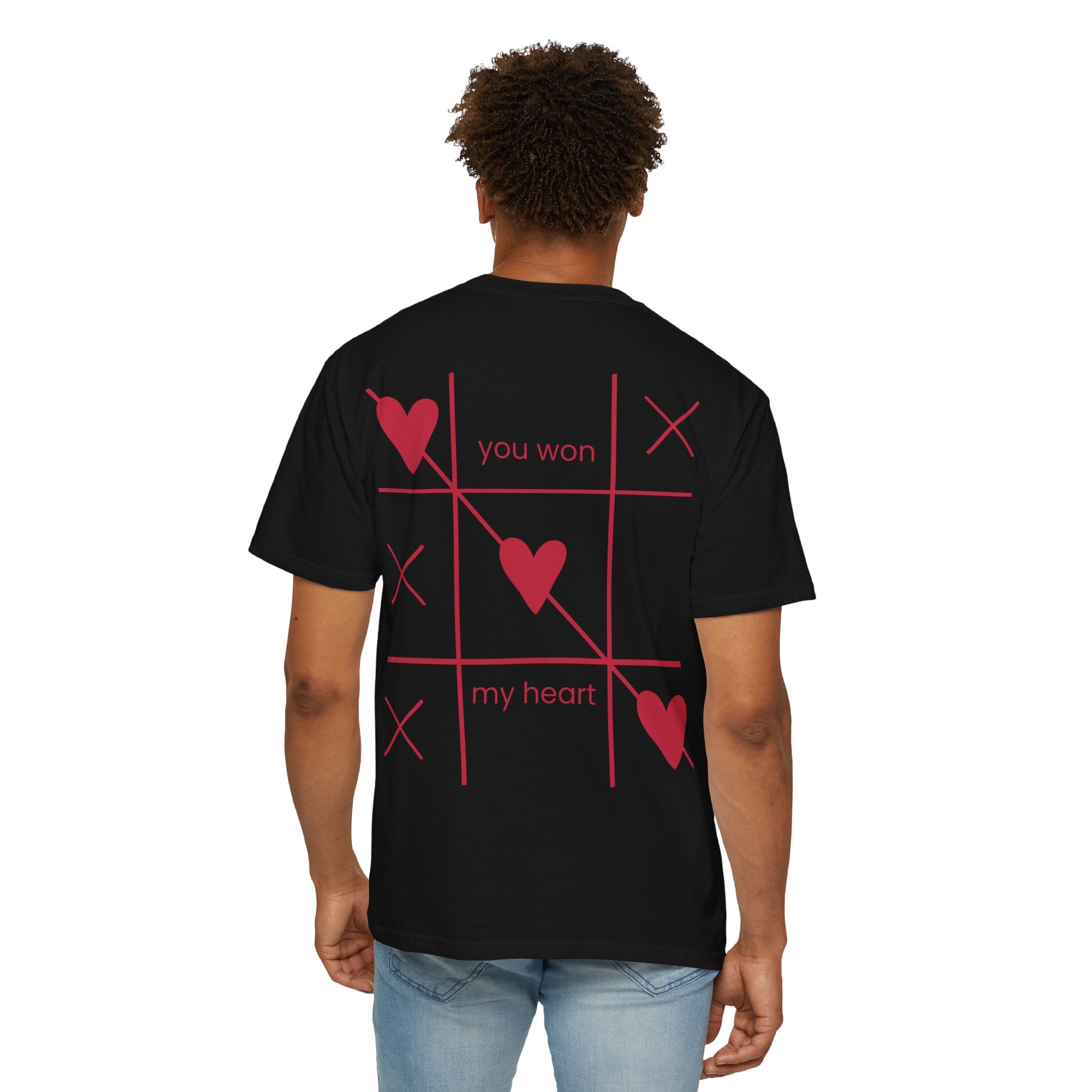Valentine Tic-Tac-Toe Heart T-Shirt — "You Won My Heart" Graphic Tee