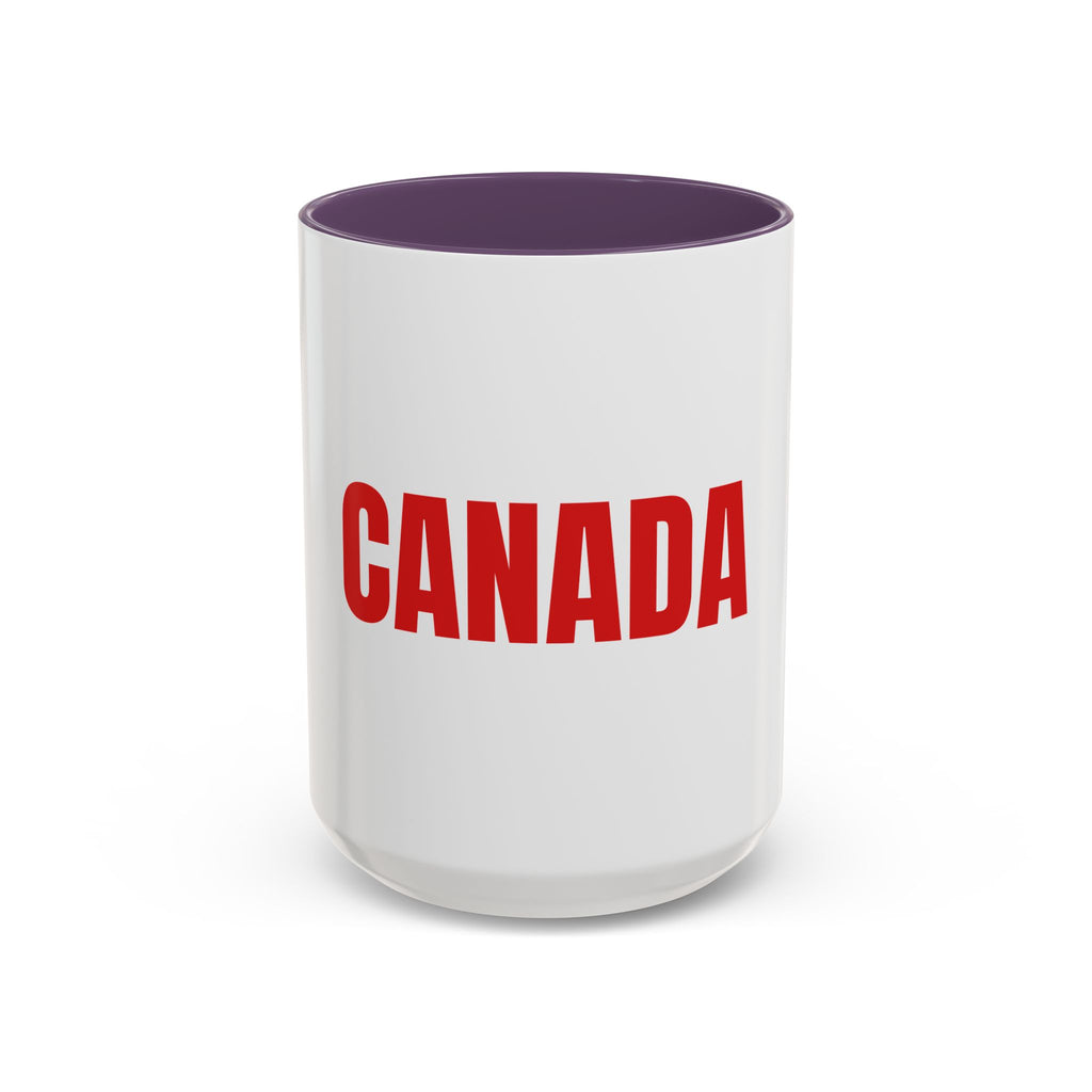 Canada Coffee Mug — Bold Red CANADA Accent Mug (11/15oz)