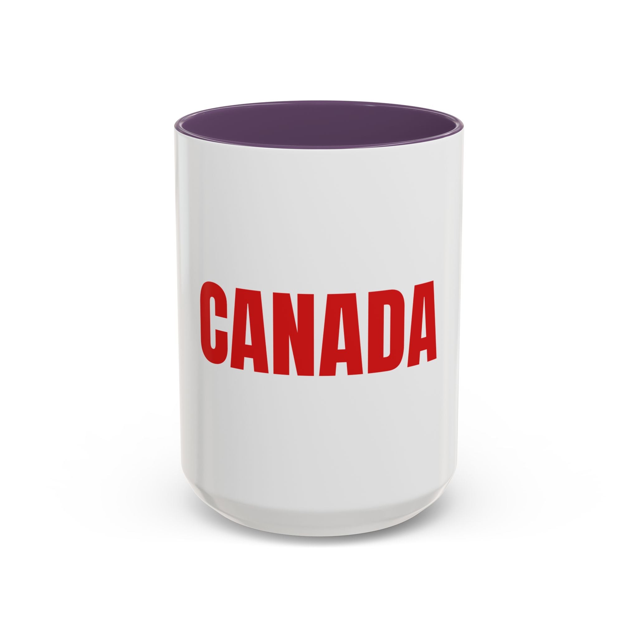 Canada Coffee Mug — Bold Red CANADA Accent Mug (11/15oz)