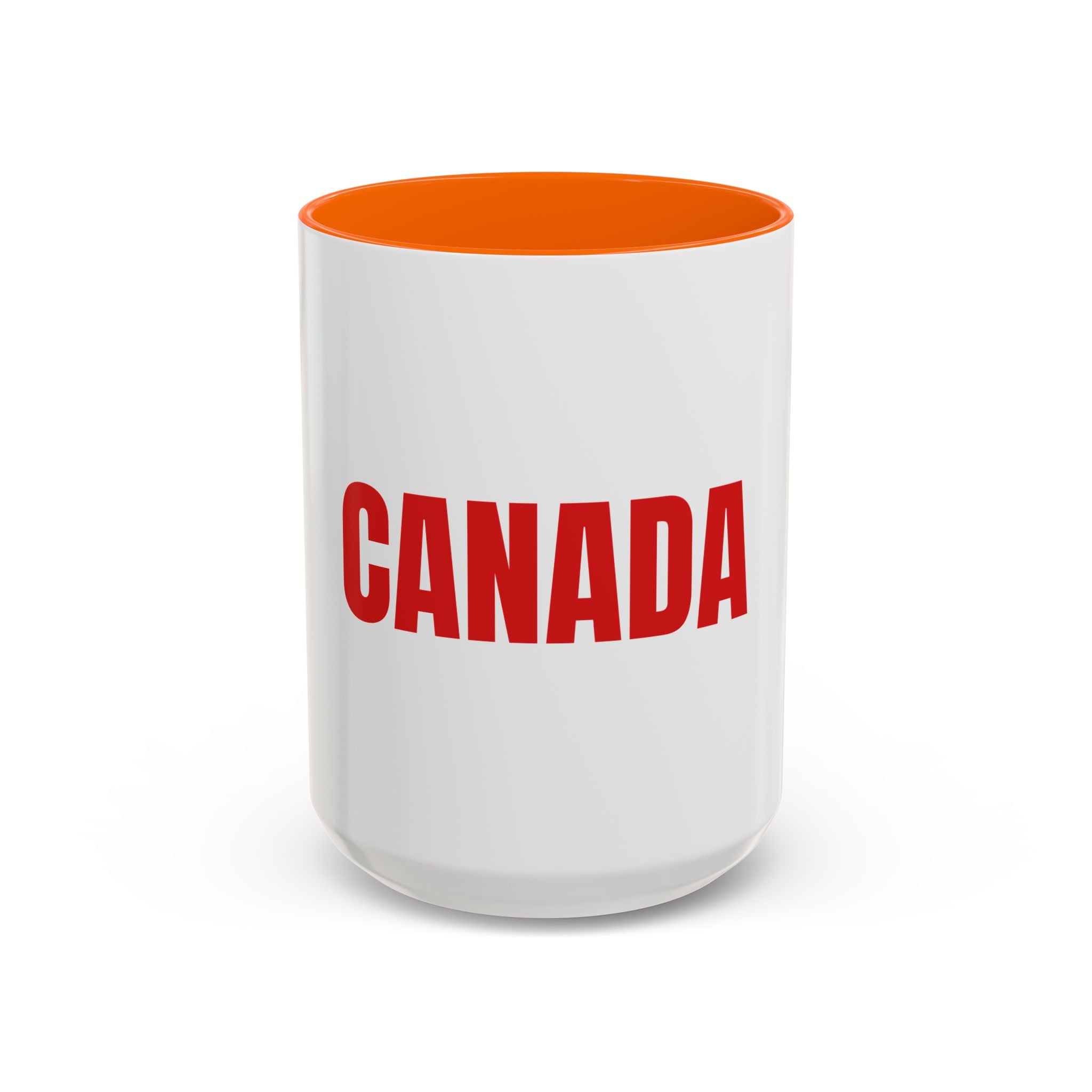 Canada Coffee Mug — Bold Red CANADA Accent Mug (11/15oz)