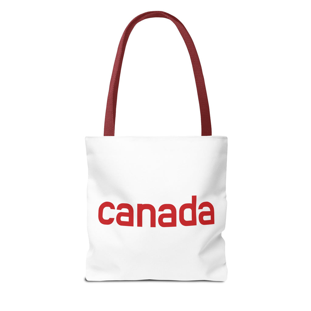 Canada Tote Bag – Minimal Red 'canada' Travel & Everyday Carryall