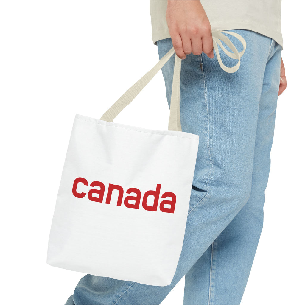 Canada Tote Bag – Minimal Red 'canada' Travel & Everyday Carryall
