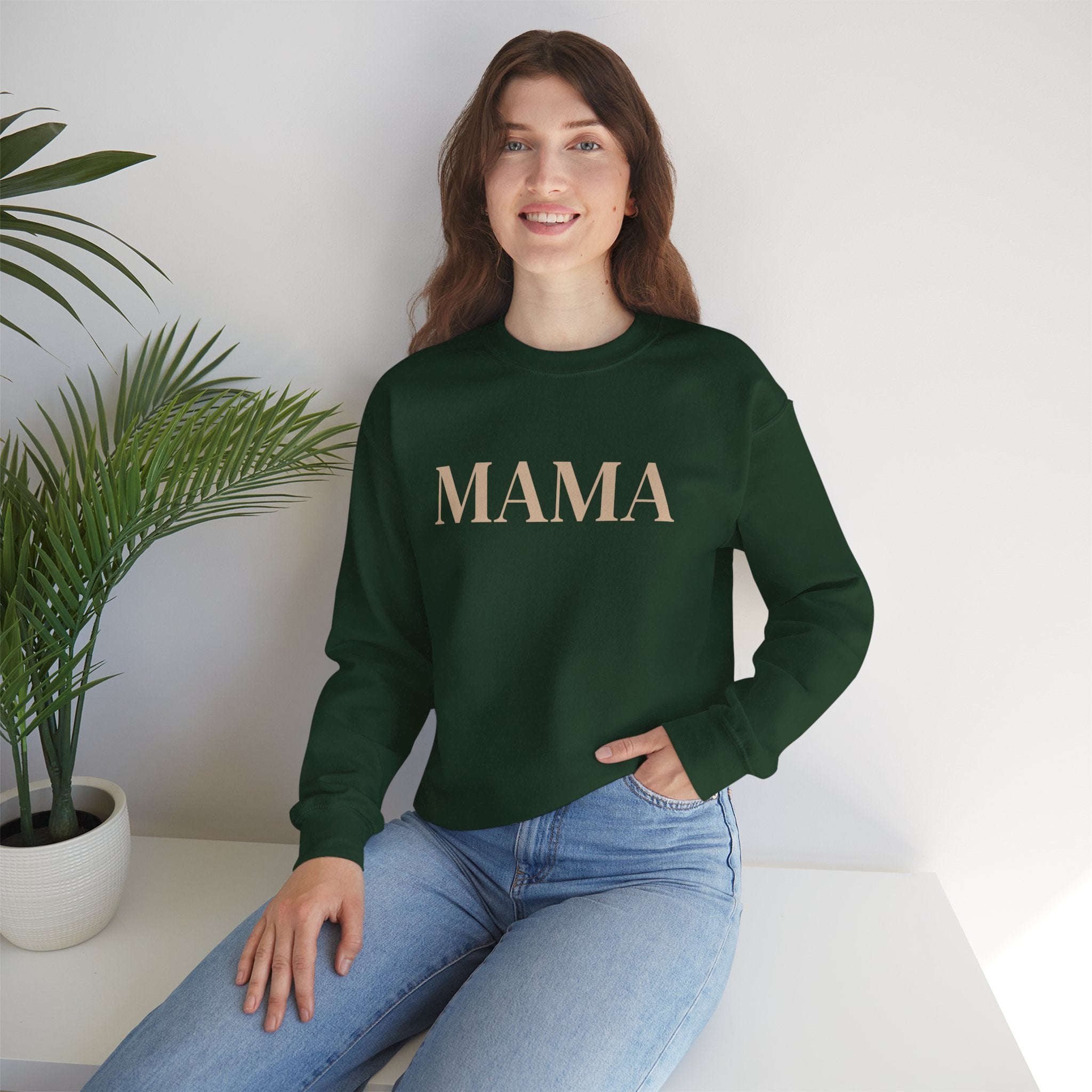 Mama script sweatshirt | minimalist mama crewneck, mom shirt
