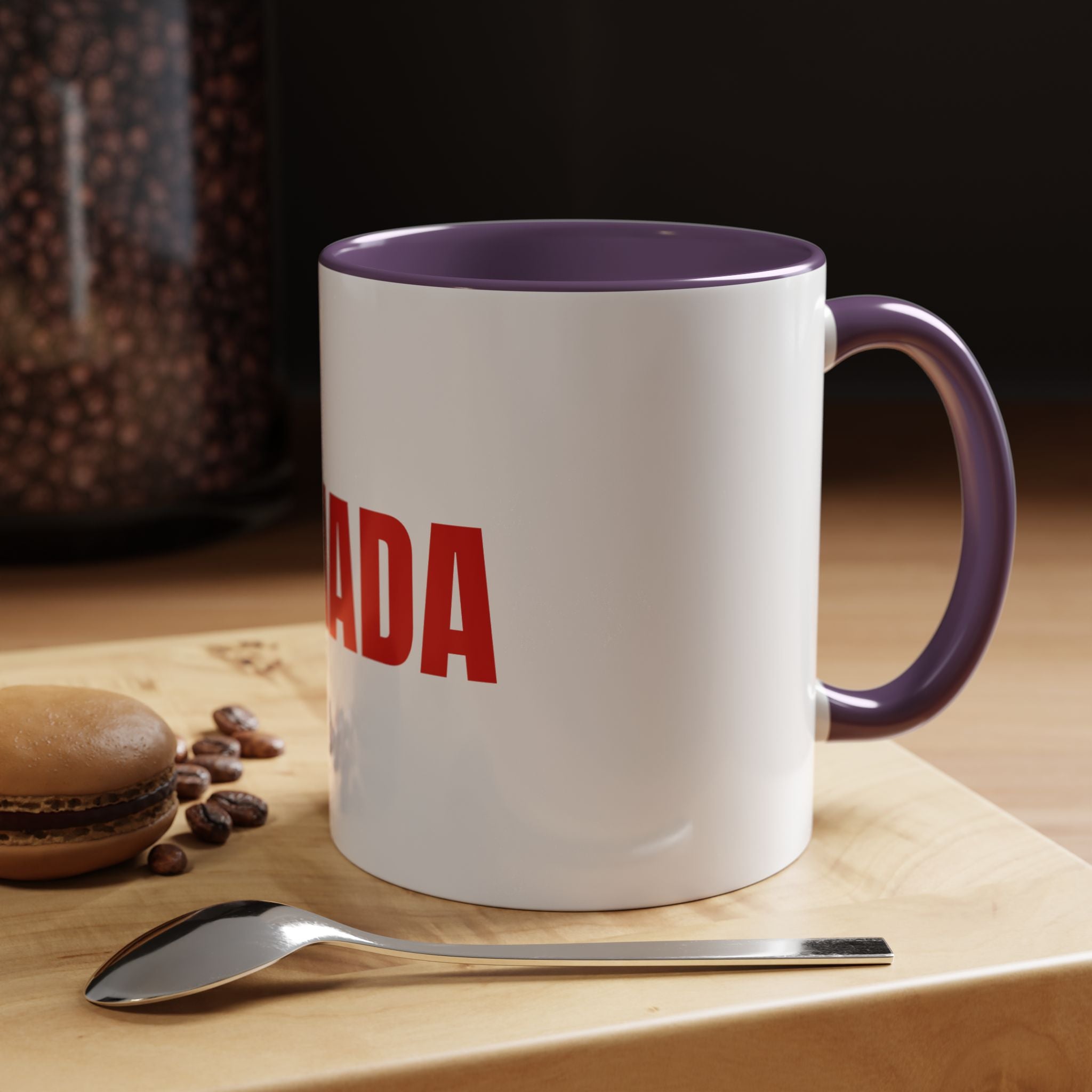 Canada Coffee Mug — Bold Red CANADA Accent Mug (11/15oz)