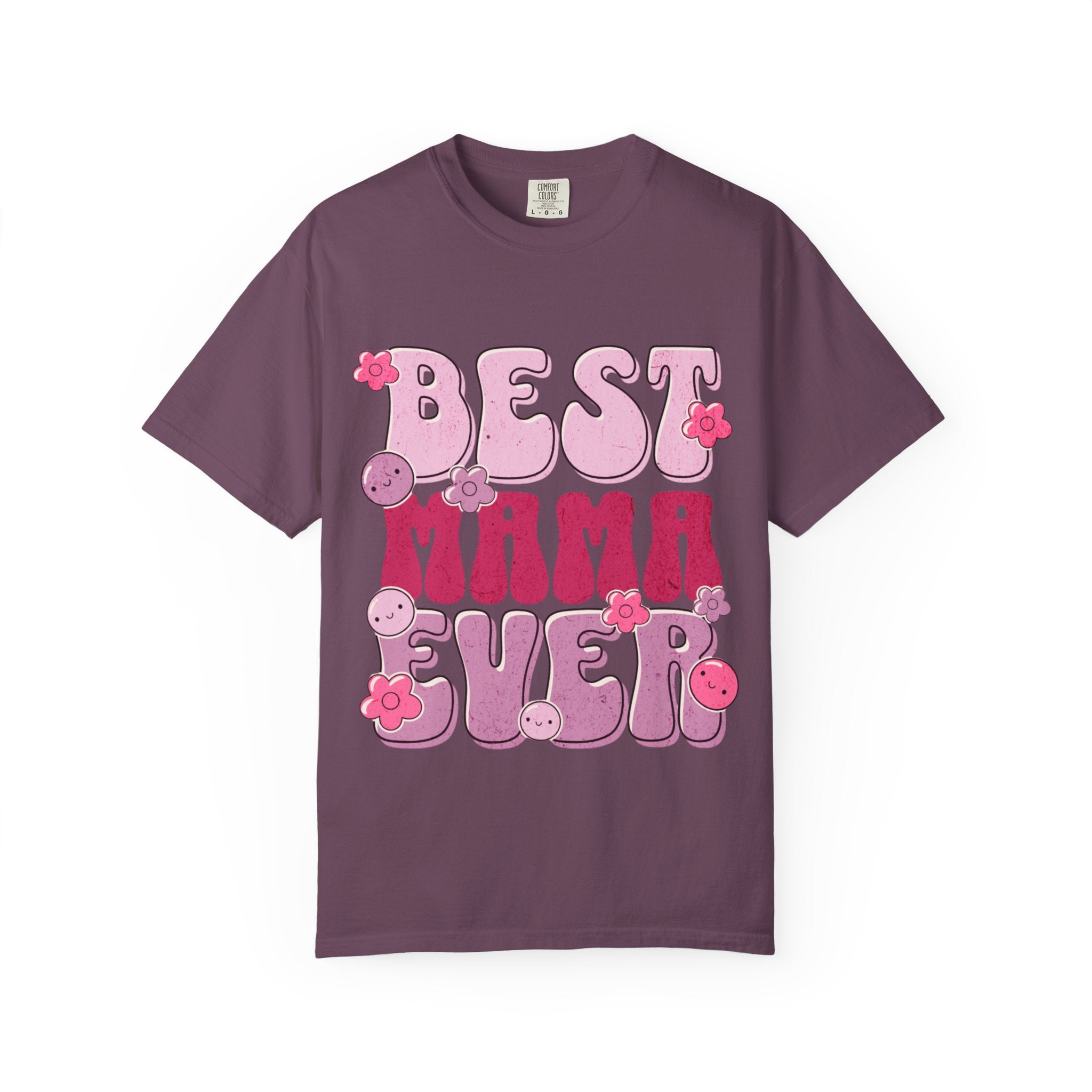 Best Mama Ever T-Shirt — Retro Pink Floral Mother's Day Tee
