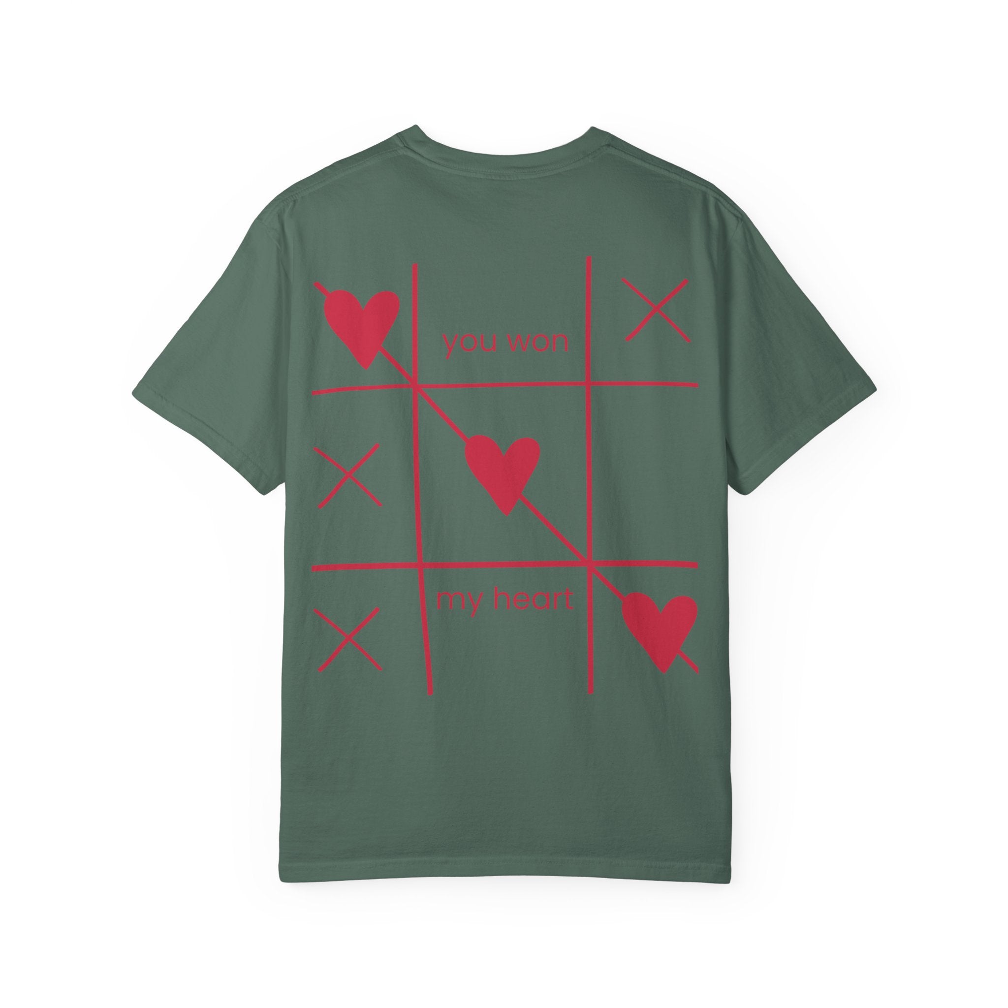 Valentine Tic-Tac-Toe Heart T-Shirt — "You Won My Heart" Graphic Tee
