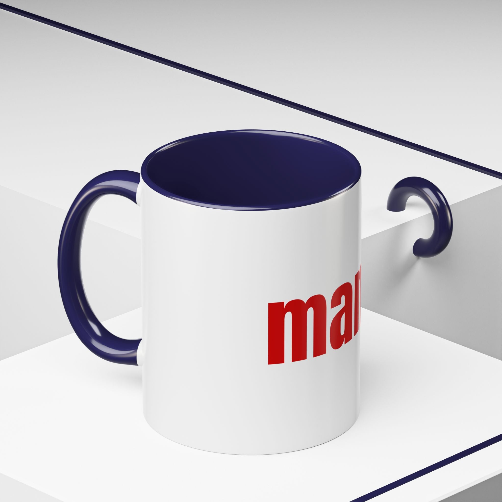 Mama Accent Coffee Mug — Red Retro Typography Mother's Day Gift