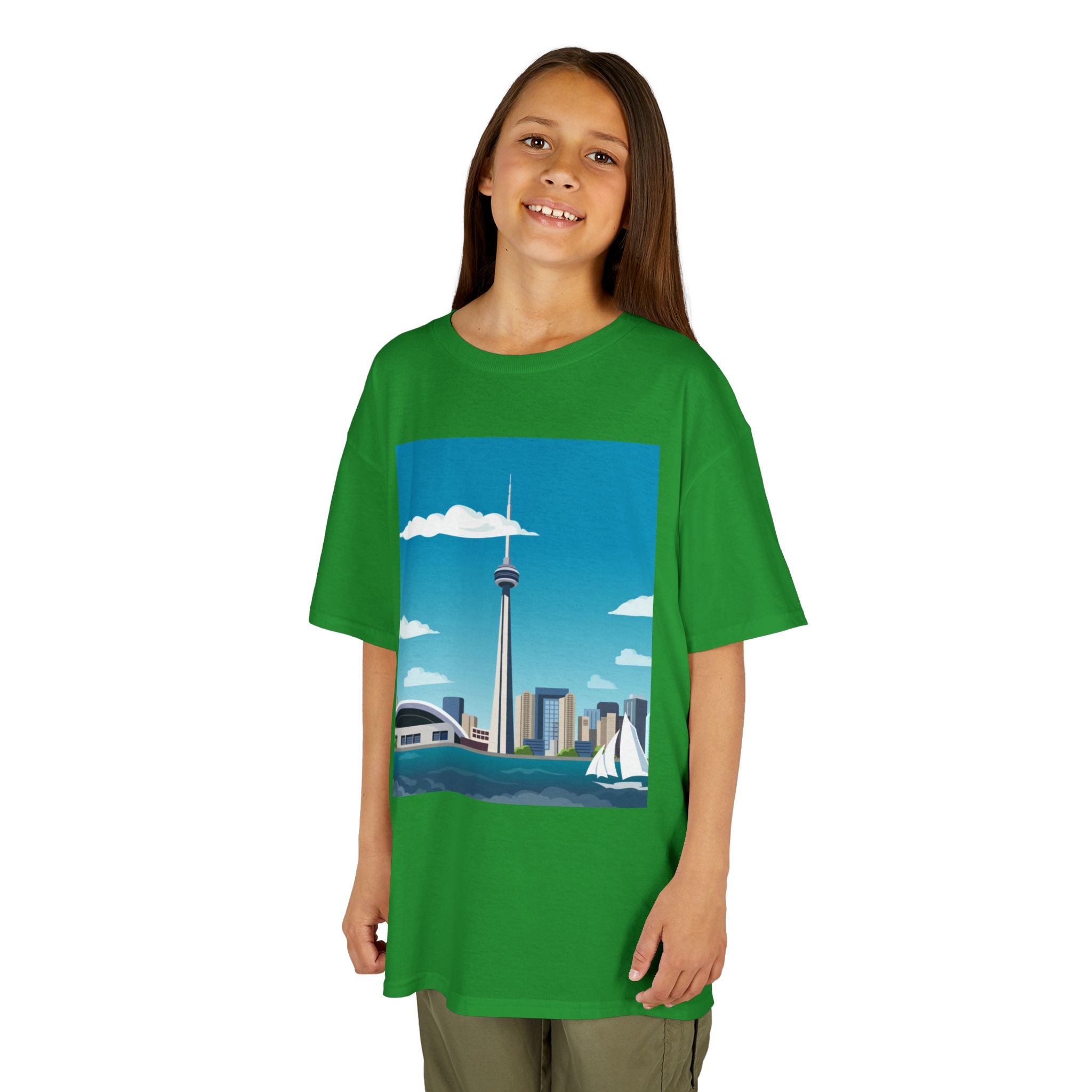 Toronto Skyline Kids Tee — CN Tower & Harbourfront Graphic Shirt