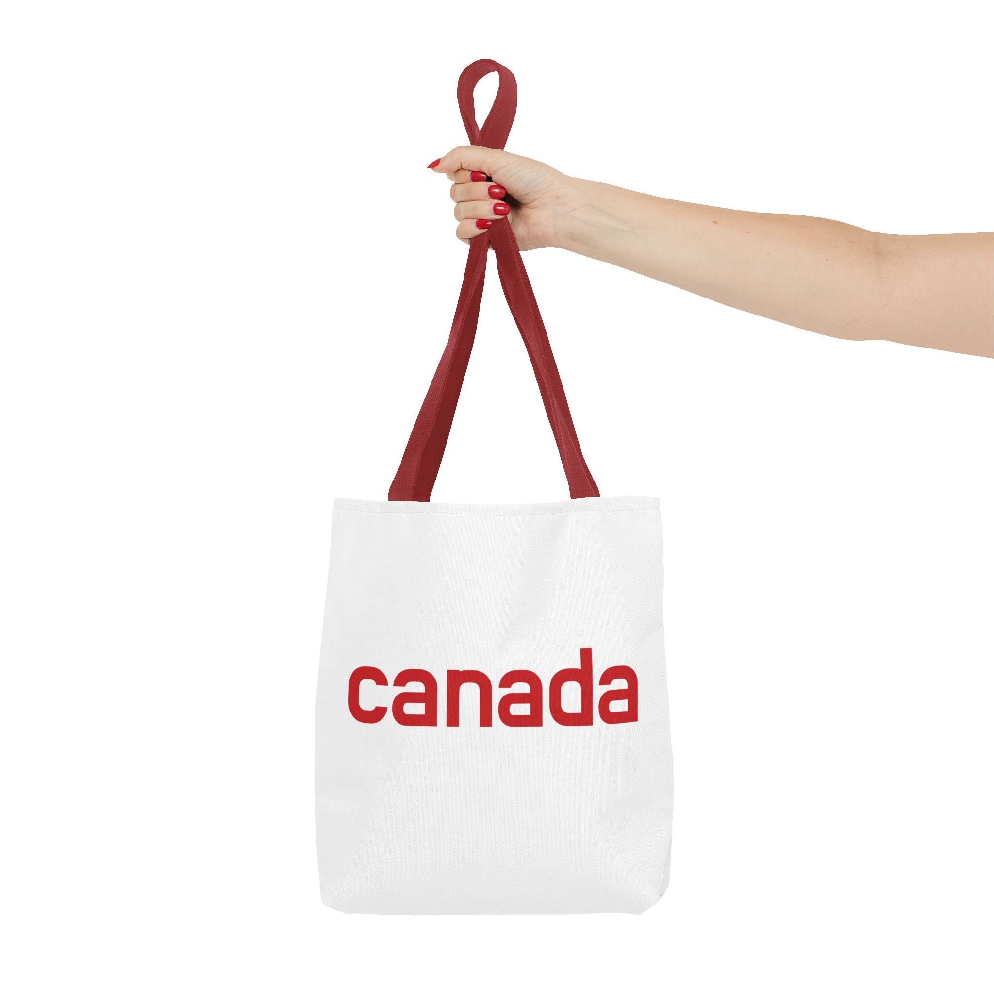 Canada Tote Bag – Minimal Red 'canada' Travel & Everyday Carryall