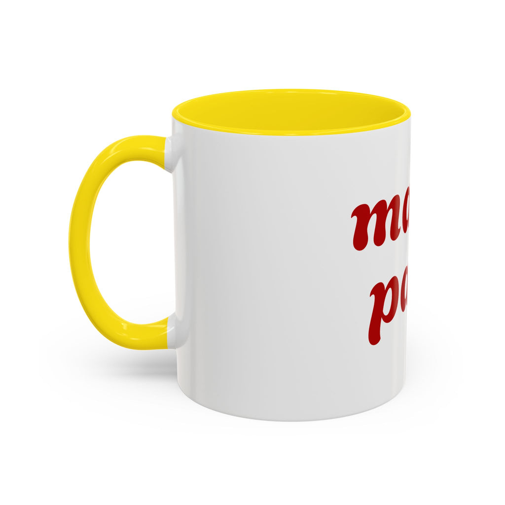 Custom Mama Papa Accent Coffee Mug - Perfect Gift for Parents