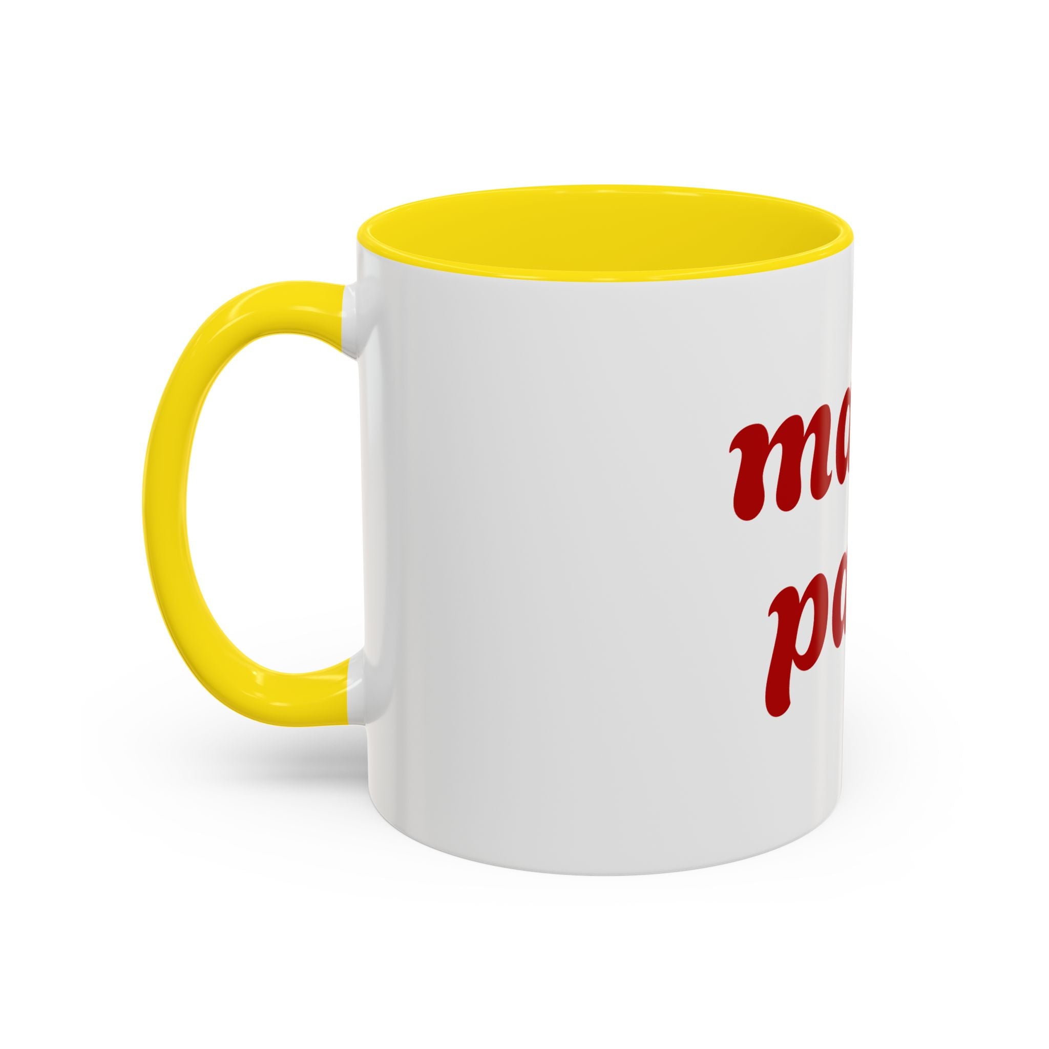 Custom Mama Papa Accent Coffee Mug - Perfect Gift for Parents