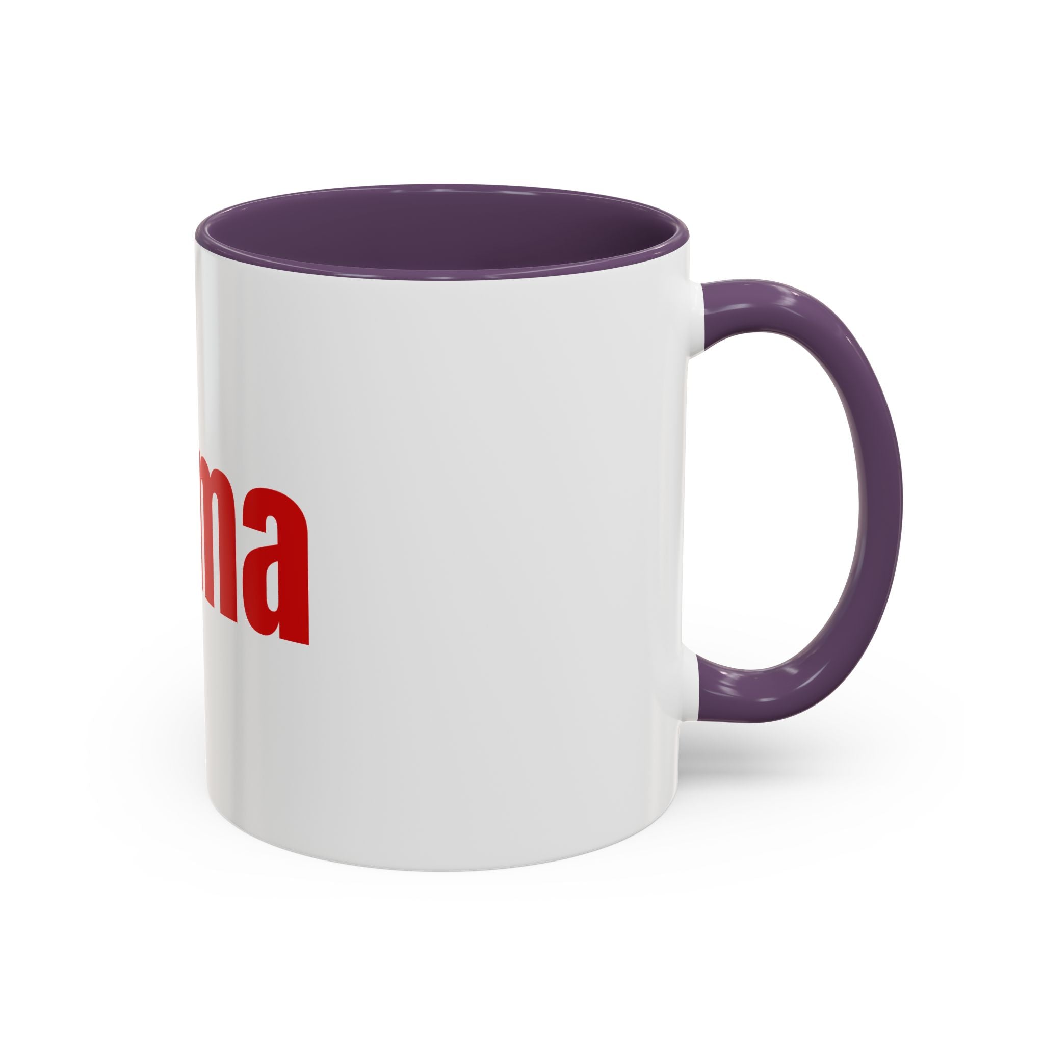 Mama Accent Coffee Mug — Red Retro Typography Mother's Day Gift
