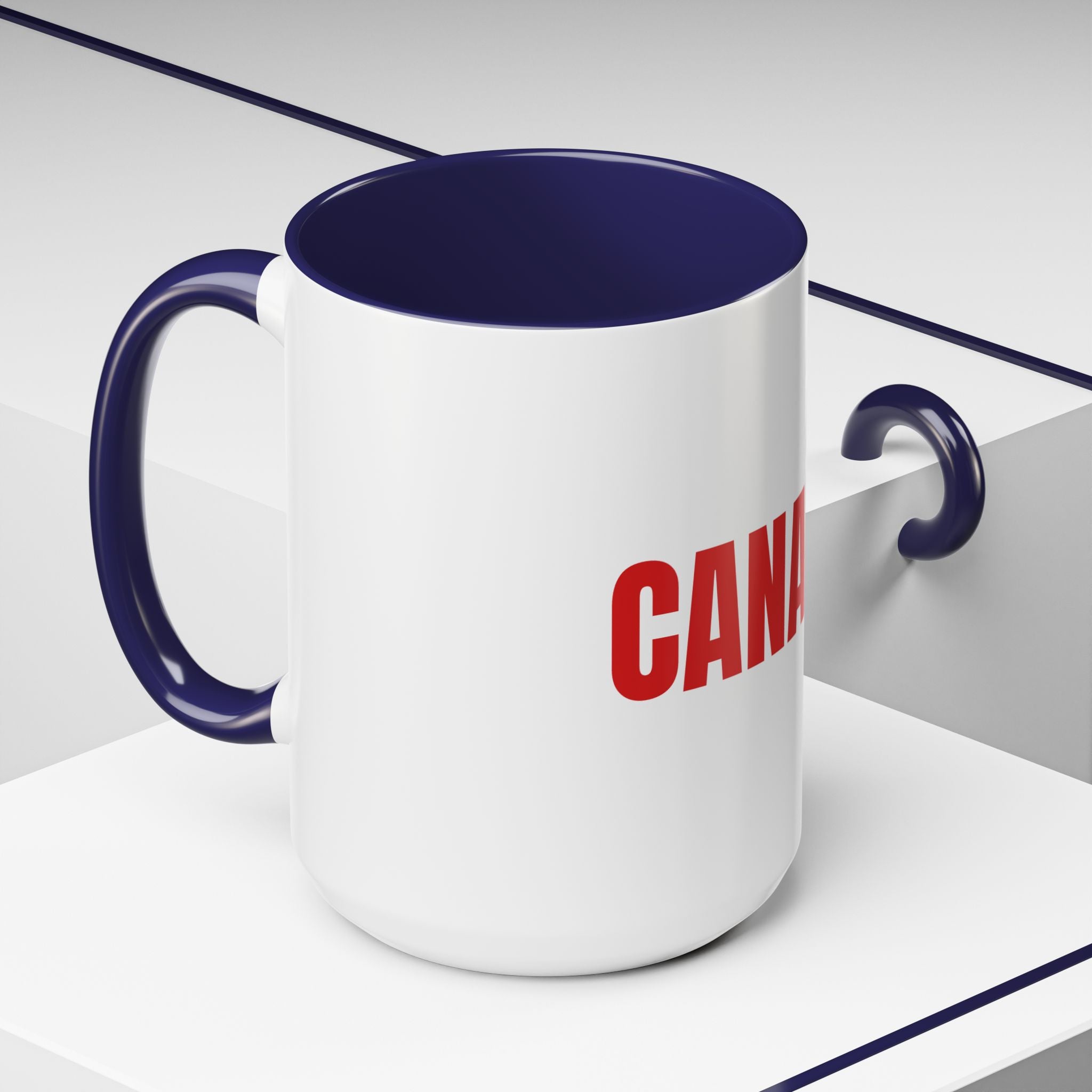 Canada Coffee Mug — Bold Red CANADA Accent Mug (11/15oz)