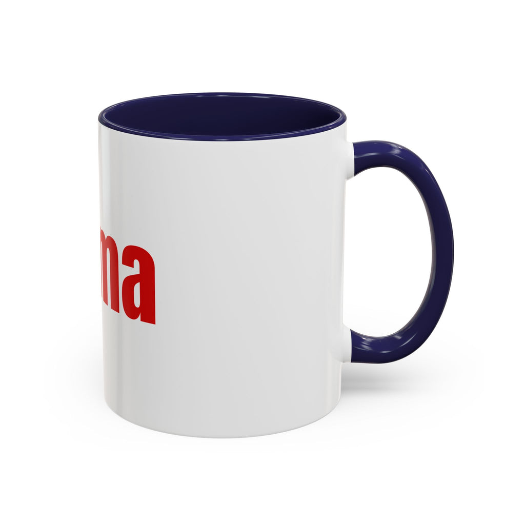 Mama Accent Coffee Mug — Red Retro Typography Mother's Day Gift