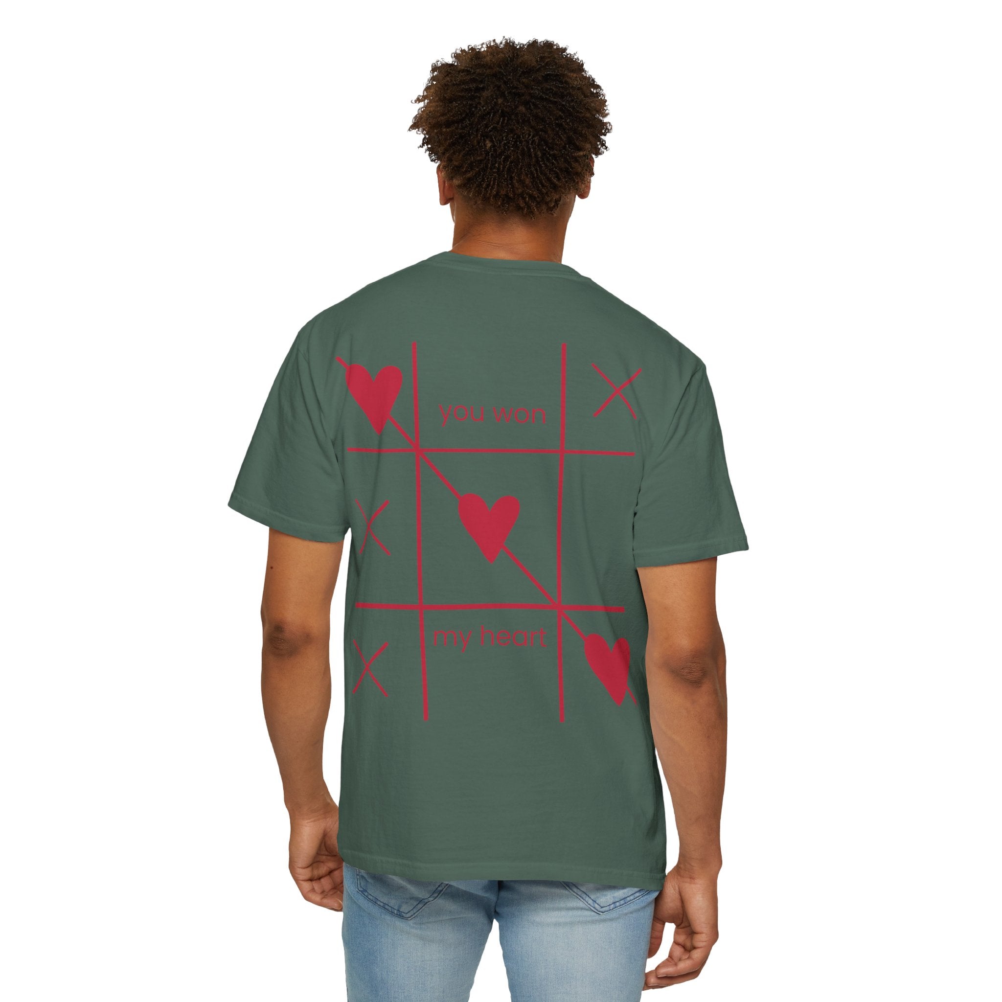 Valentine Tic-Tac-Toe Heart T-Shirt — "You Won My Heart" Graphic Tee