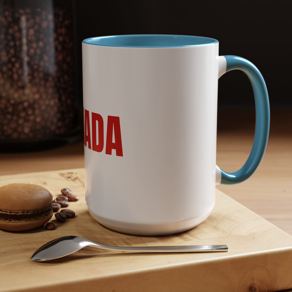 Canada Coffee Mug — Bold Red CANADA Accent Mug (11/15oz)