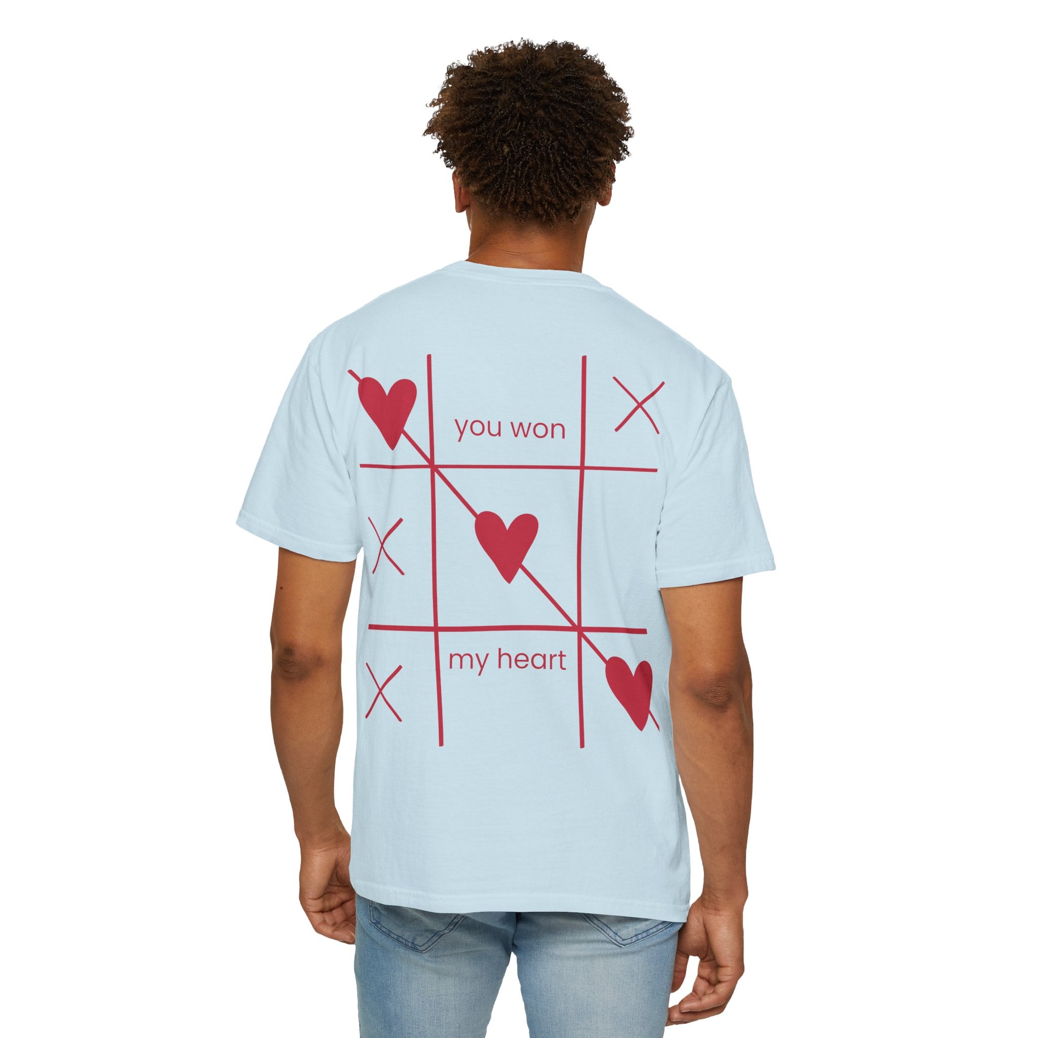 Valentine Tic-Tac-Toe Heart T-Shirt — "You Won My Heart" Graphic Tee
