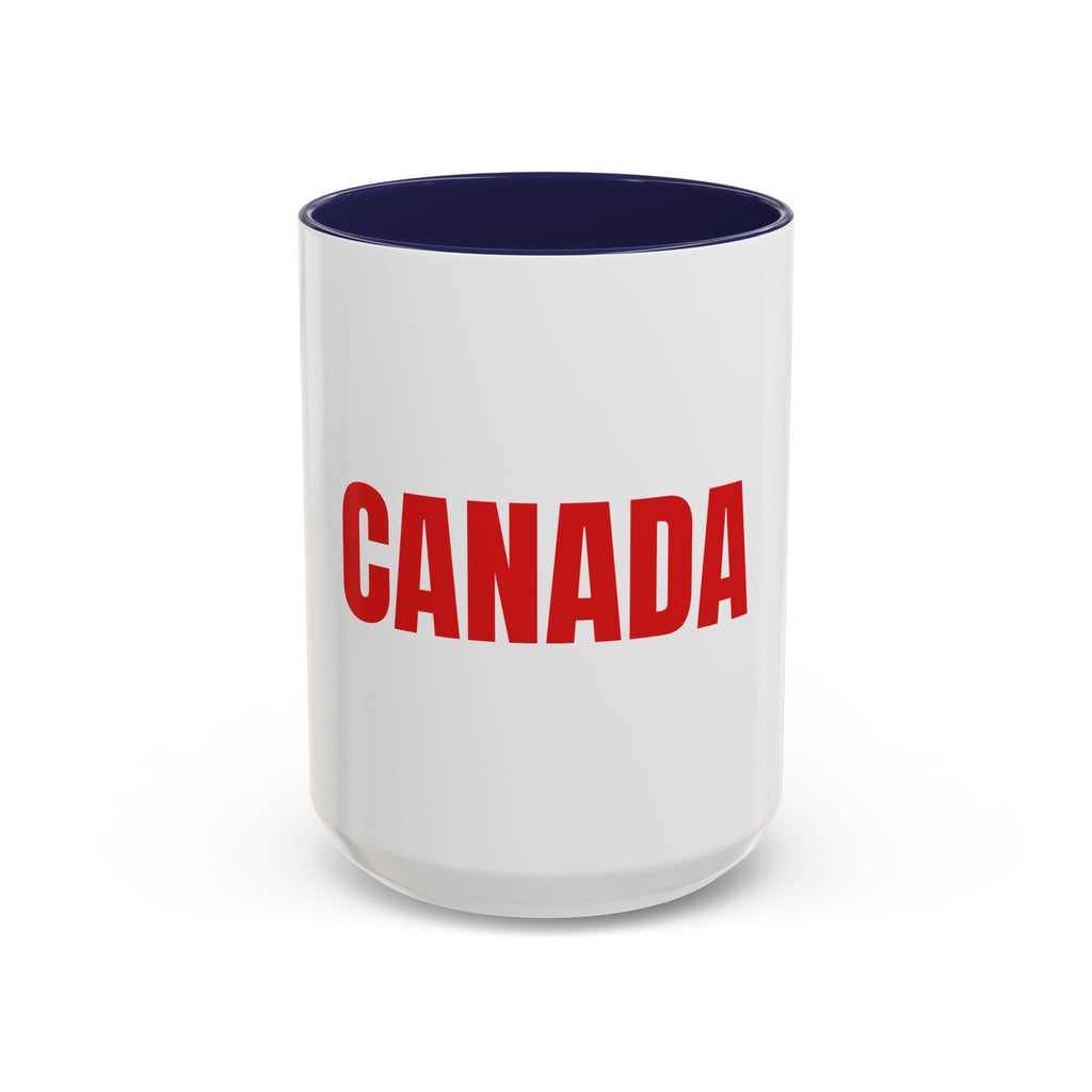Canada Coffee Mug — Bold Red CANADA Accent Mug (11/15oz)