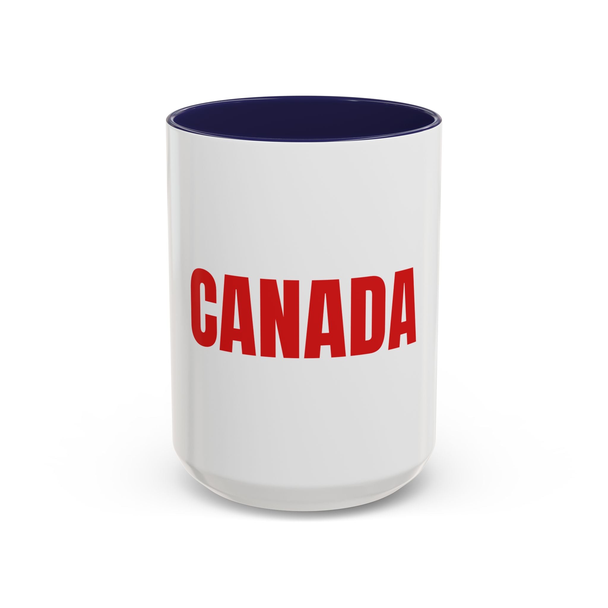 Canada Coffee Mug — Bold Red CANADA Accent Mug (11/15oz)