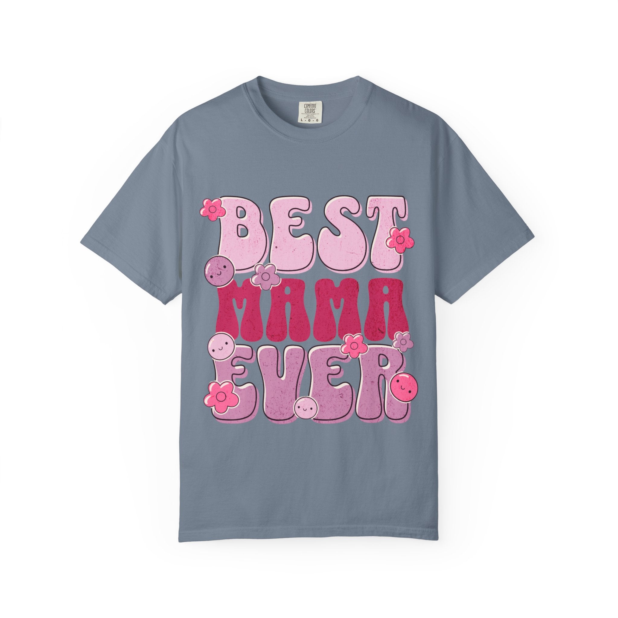Best Mama Ever T-Shirt — Retro Pink Floral Mother's Day Tee
