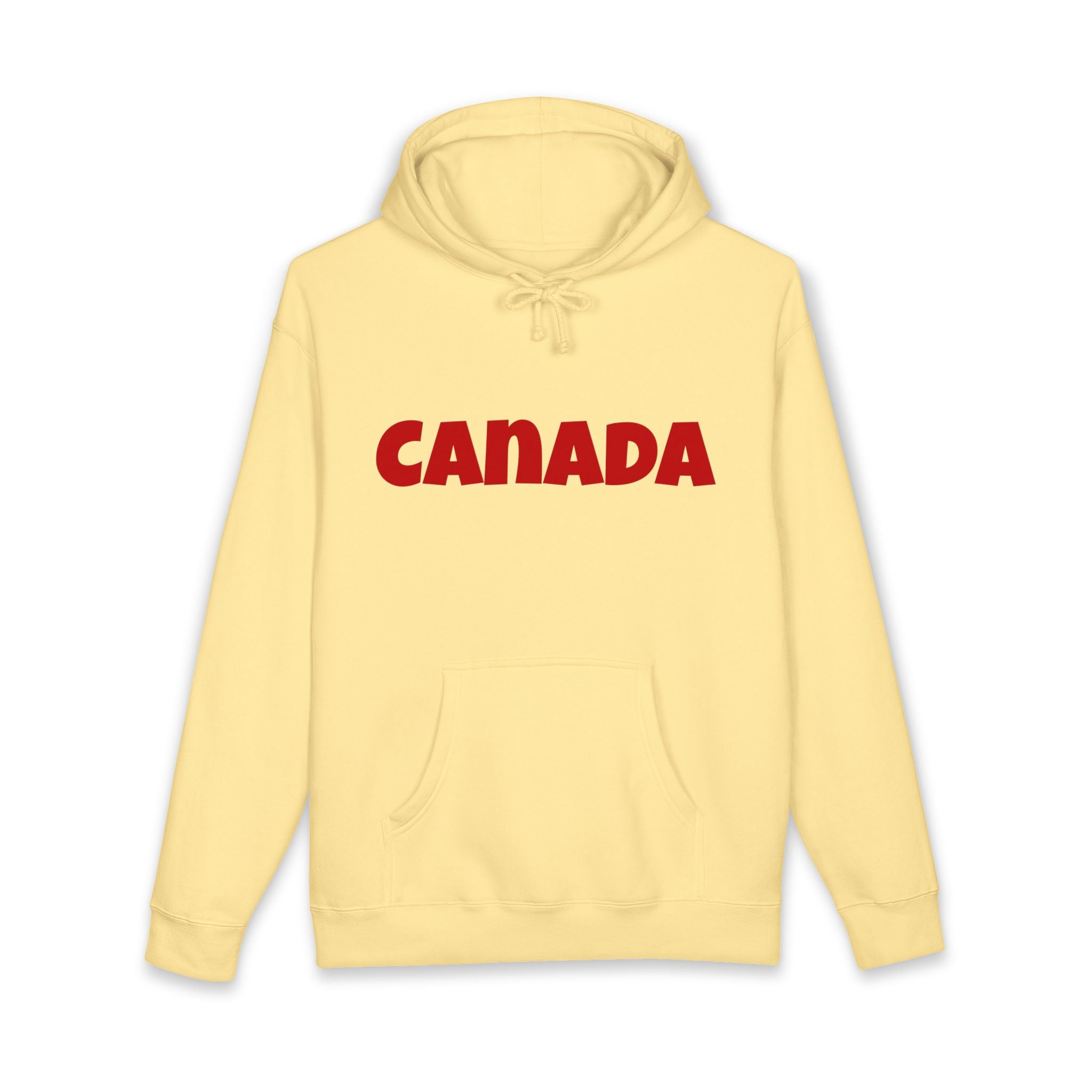 Canada Hoodie – Bold Red Canada Text Pullover