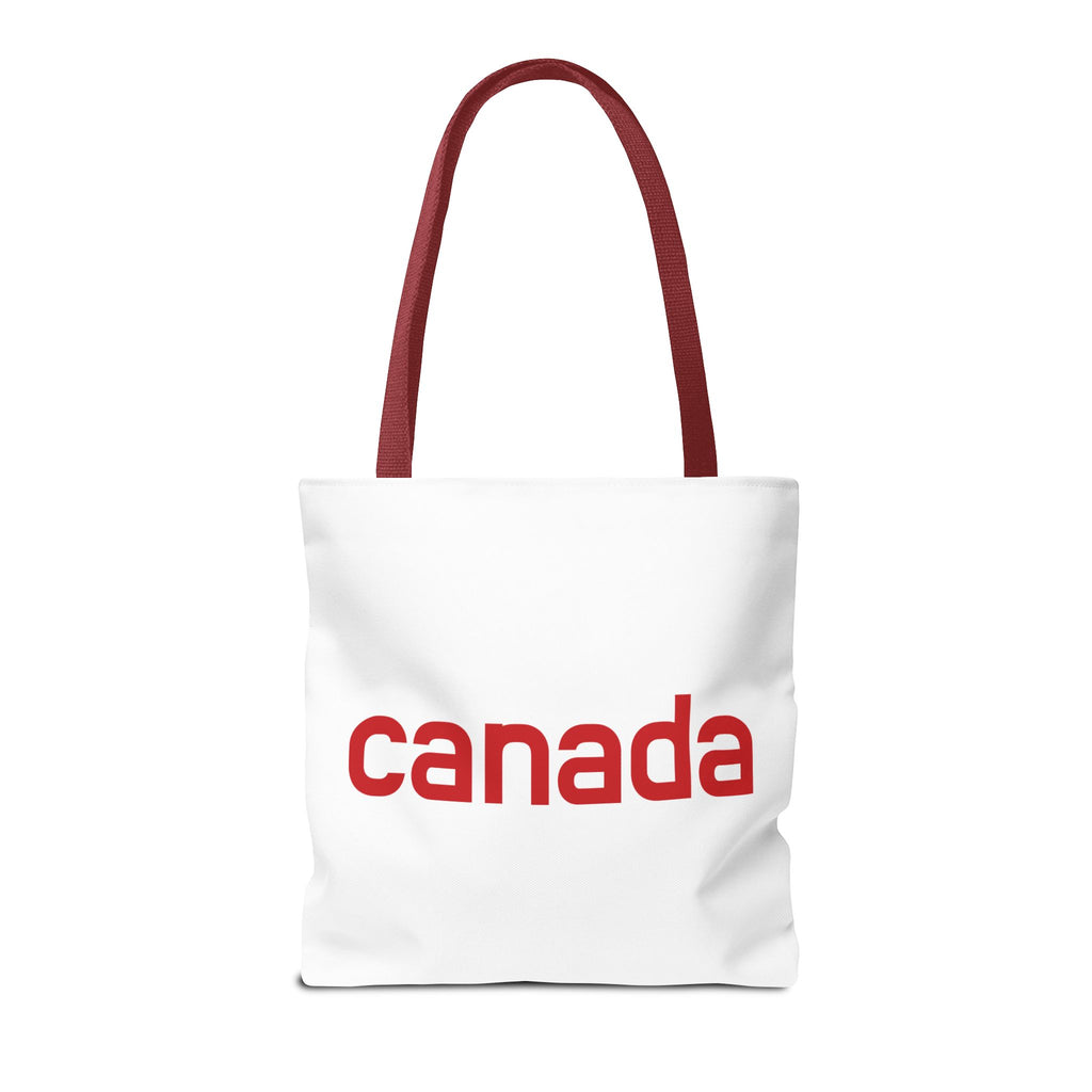 Canada Tote Bag – Minimal Red 'canada' Travel & Everyday Carryall