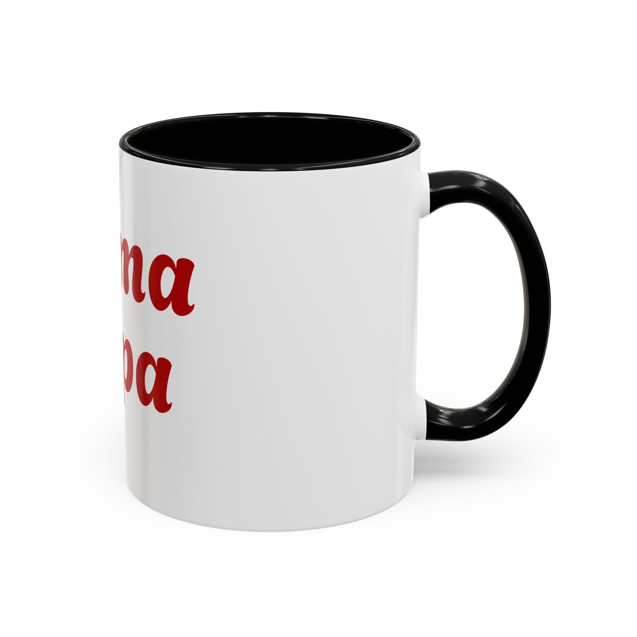 Custom Mama Papa Accent Coffee Mug - Perfect Gift for Parents