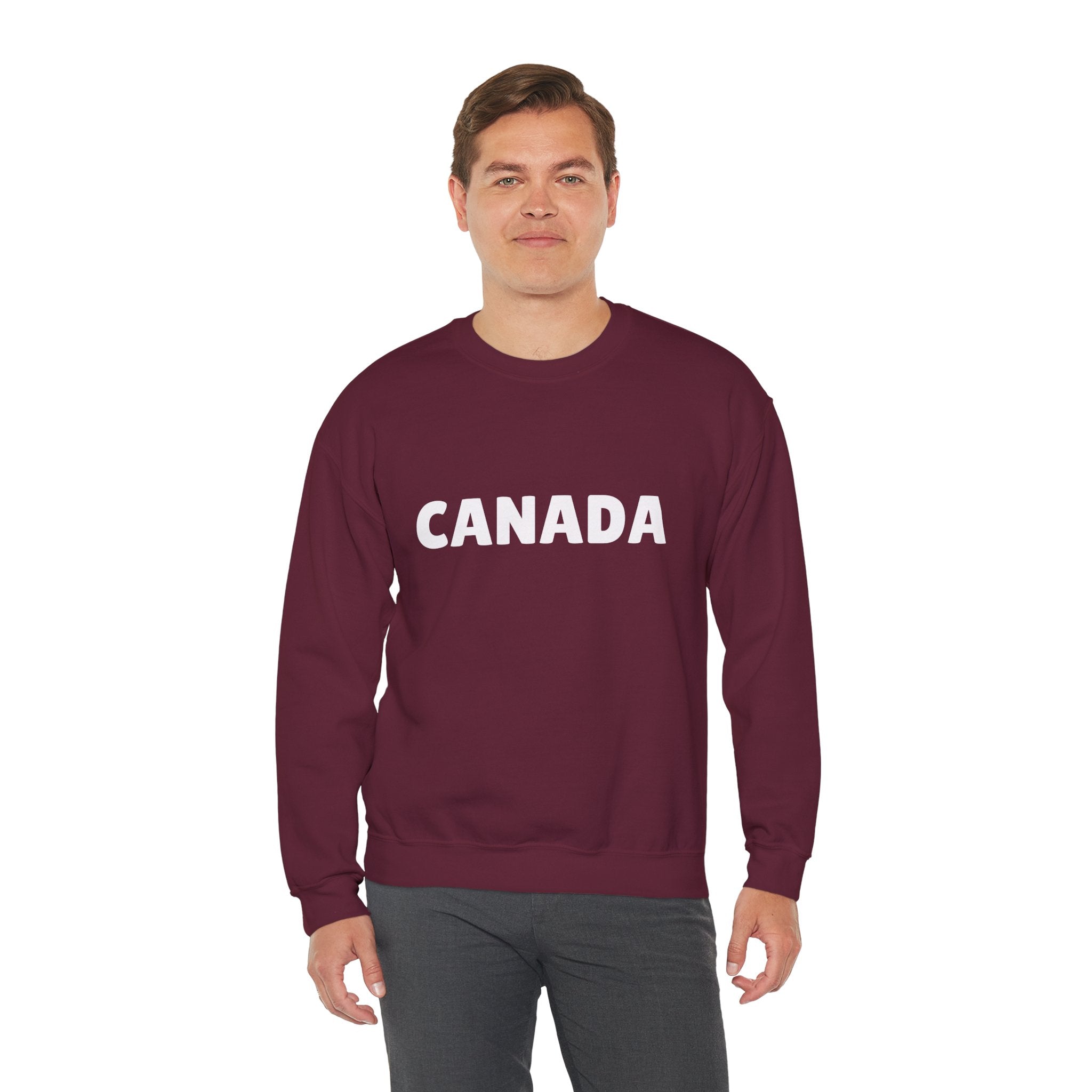 Canada Crewneck Sweatshirt — Bold Canada Text Pullover