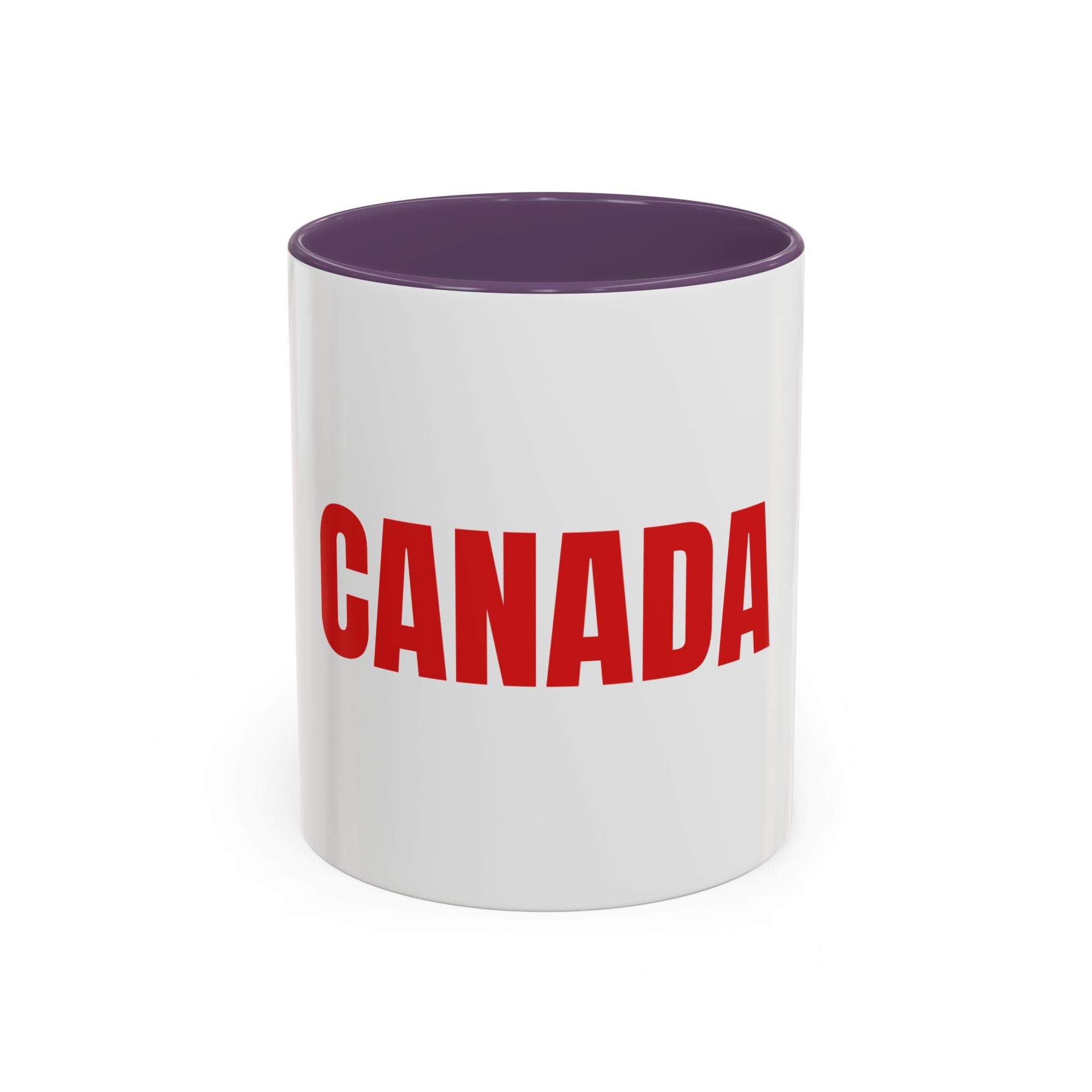 Canada Coffee Mug — Bold Red CANADA Accent Mug (11/15oz)