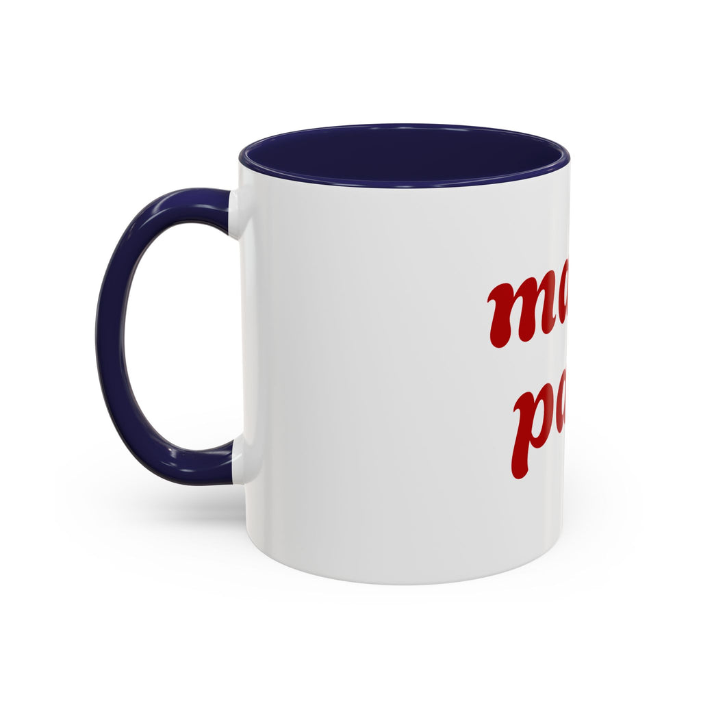 Custom Mama Papa Accent Coffee Mug - Perfect Gift for Parents