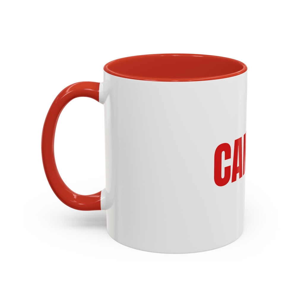 Canada Coffee Mug — Bold Red CANADA Accent Mug (11/15oz)