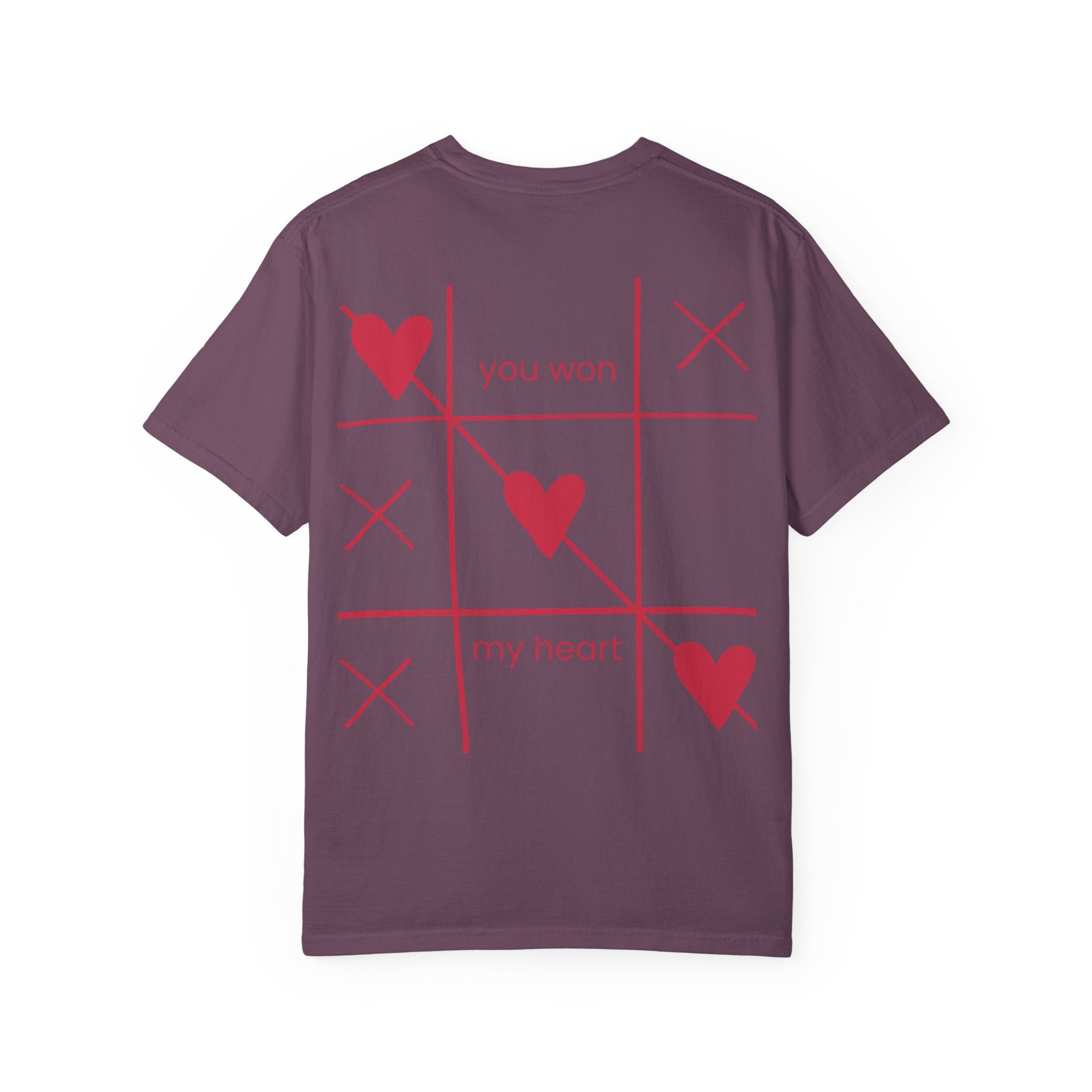 Valentine Tic-Tac-Toe Heart T-Shirt — "You Won My Heart" Graphic Tee
