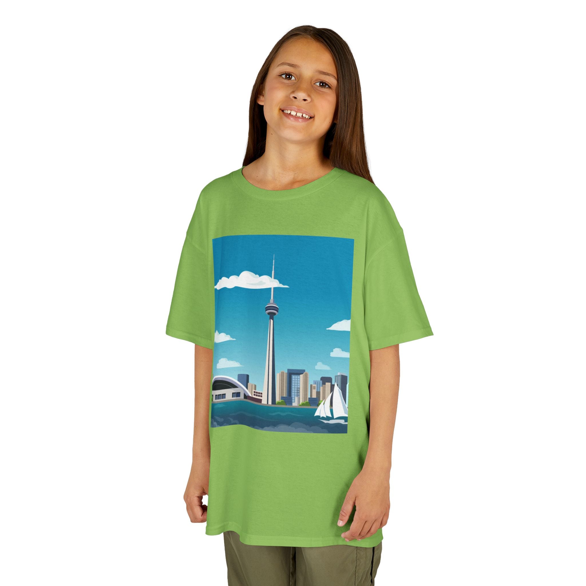 Toronto Skyline Kids Tee — CN Tower & Harbourfront Graphic Shirt