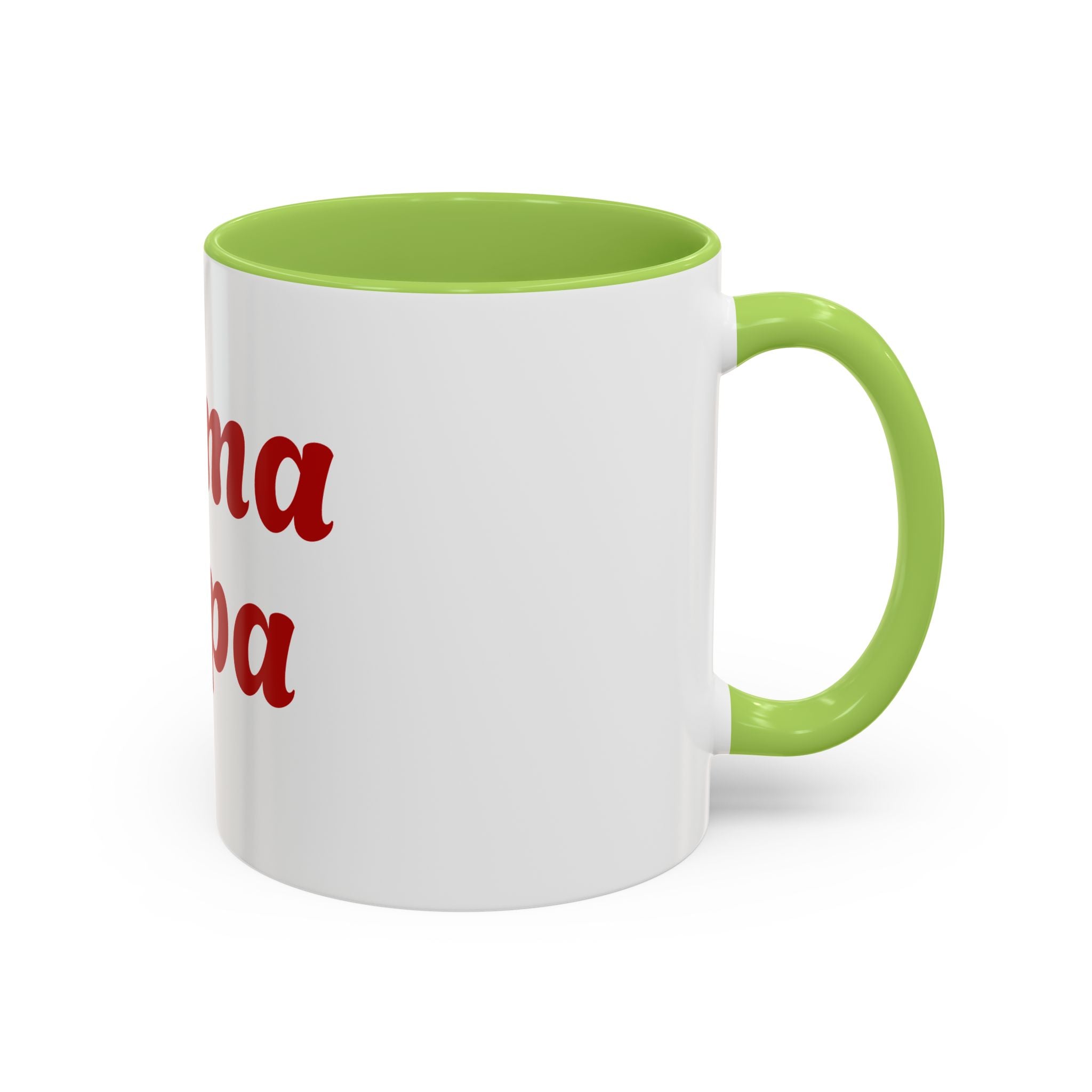 Custom Mama Papa Accent Coffee Mug - Perfect Gift for Parents