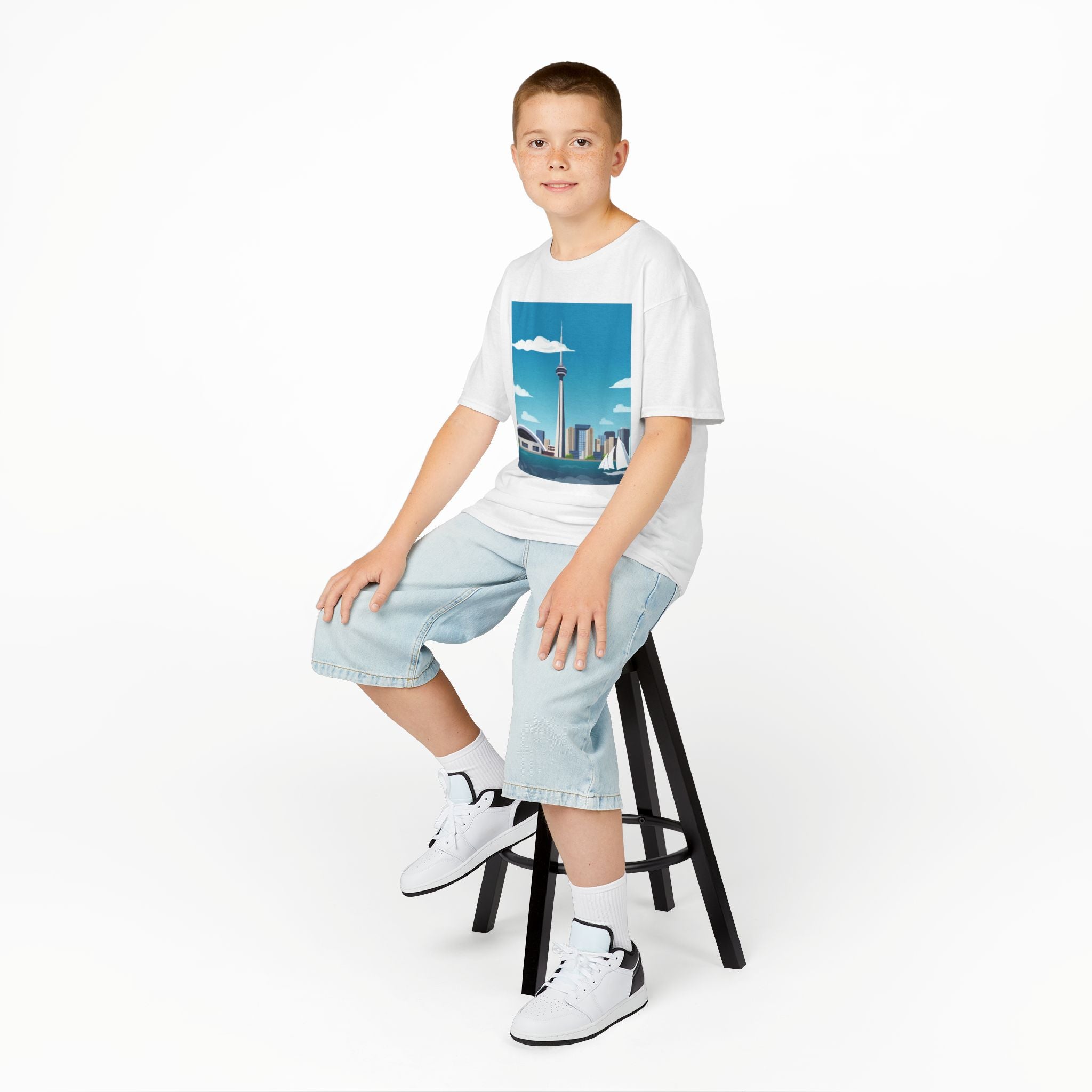 Toronto Skyline Kids Tee — CN Tower & Harbourfront Graphic Shirt