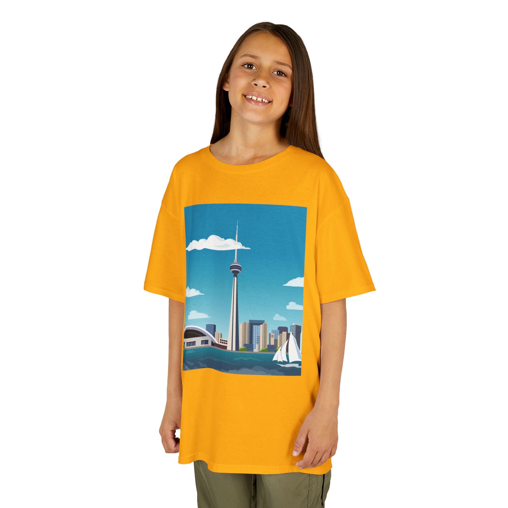 Toronto Skyline Kids Tee — CN Tower & Harbourfront Graphic Shirt