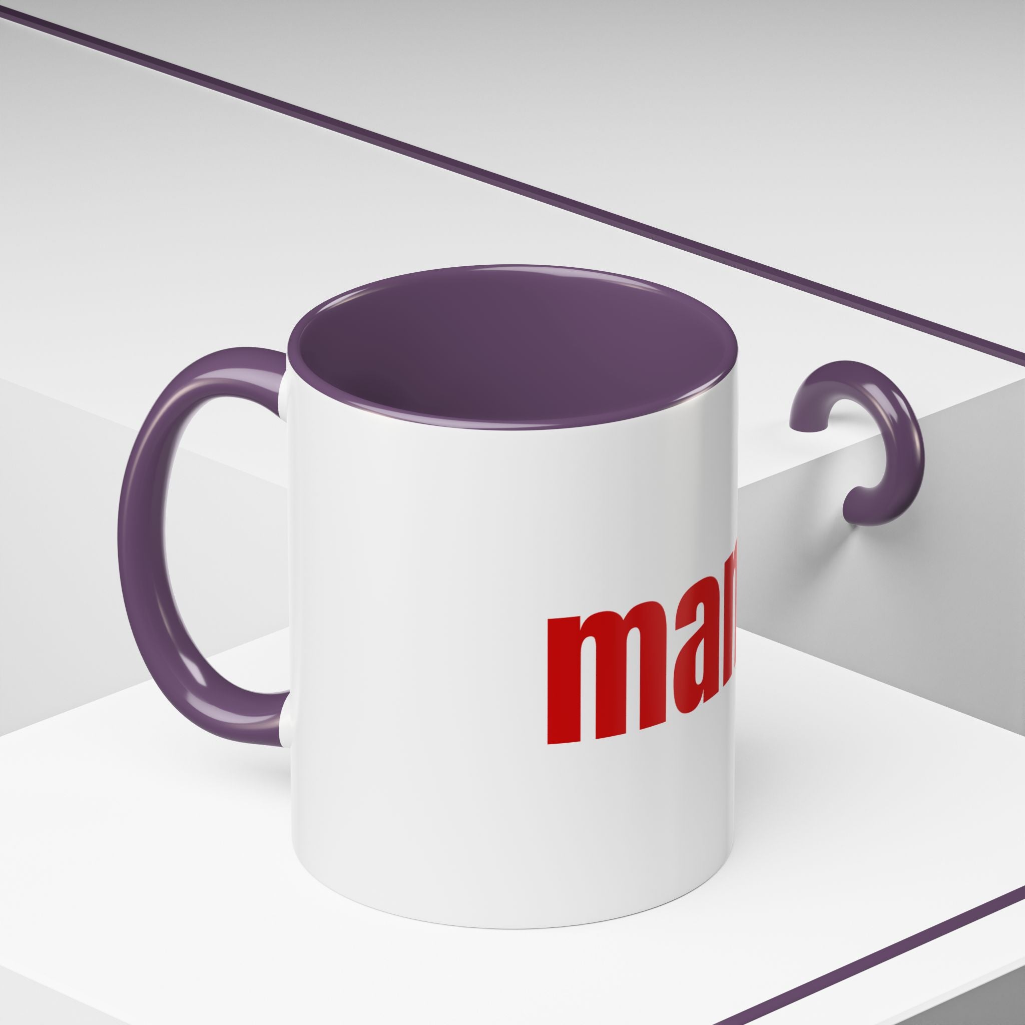 Mama Accent Coffee Mug — Red Retro Typography Mother's Day Gift