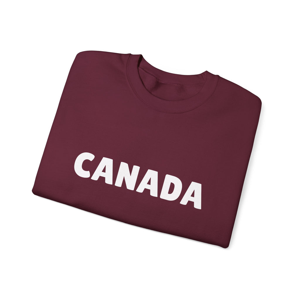 Canada Crewneck Sweatshirt — Bold Canada Text Pullover