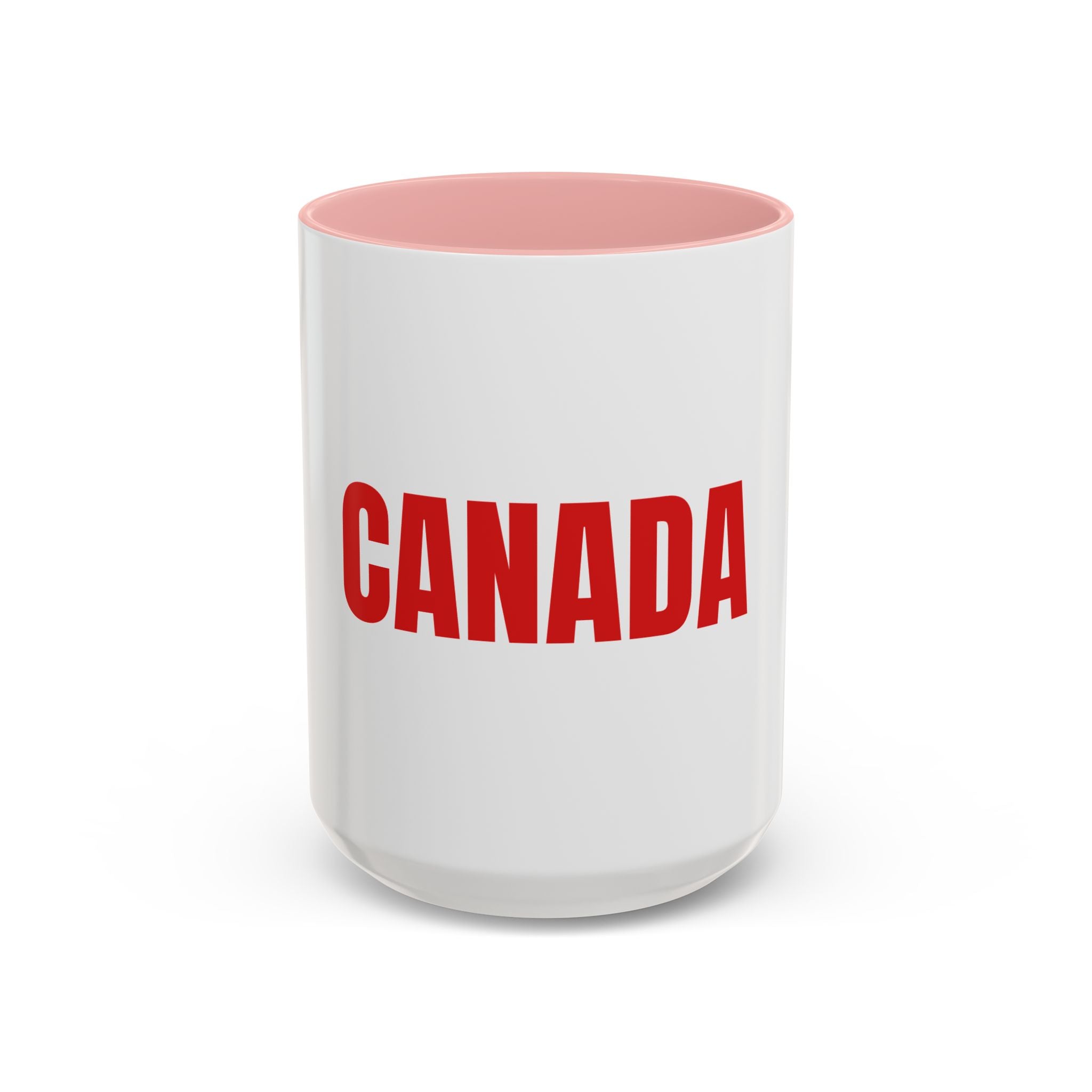 Canada Coffee Mug — Bold Red CANADA Accent Mug (11/15oz)