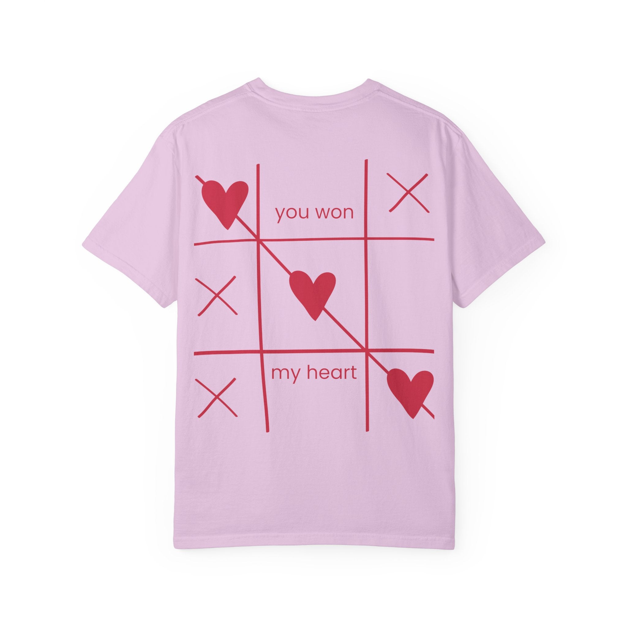 Valentine Tic-Tac-Toe Heart T-Shirt — "You Won My Heart" Graphic Tee