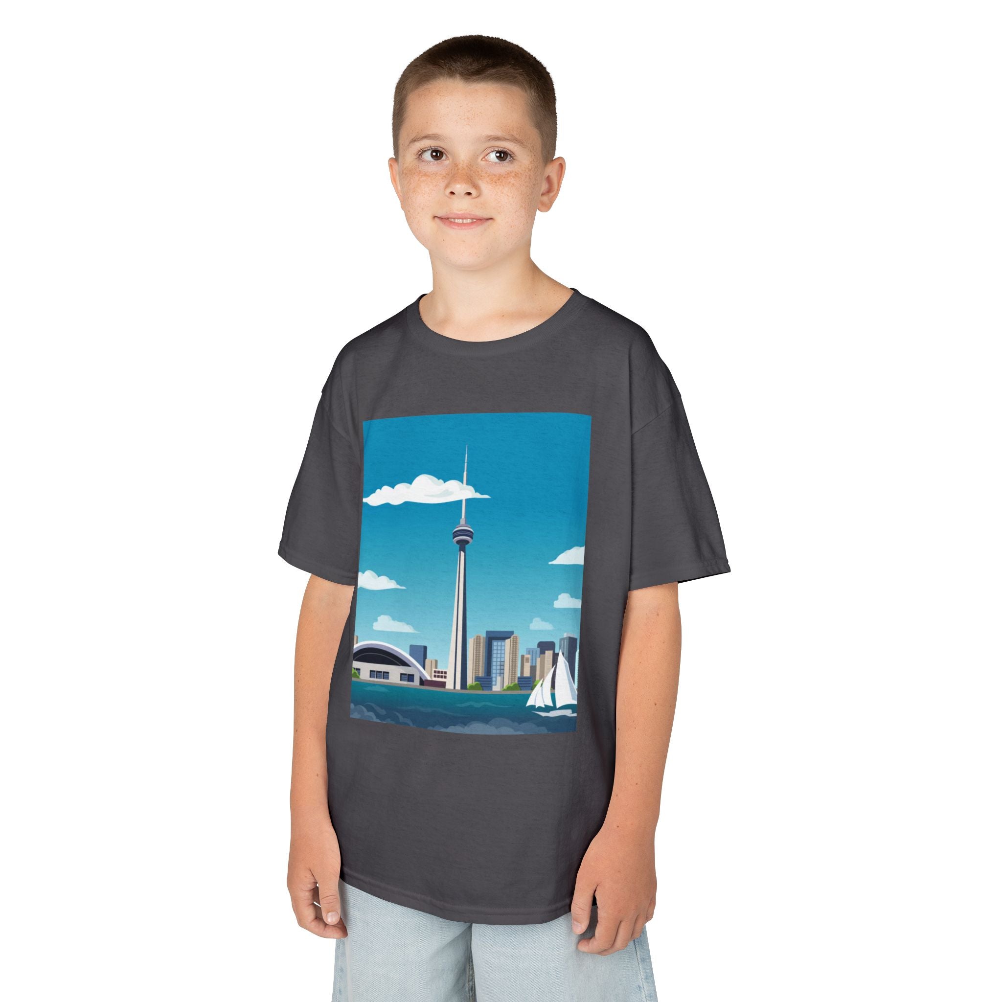 Toronto Skyline Kids Tee — CN Tower & Harbourfront Graphic Shirt