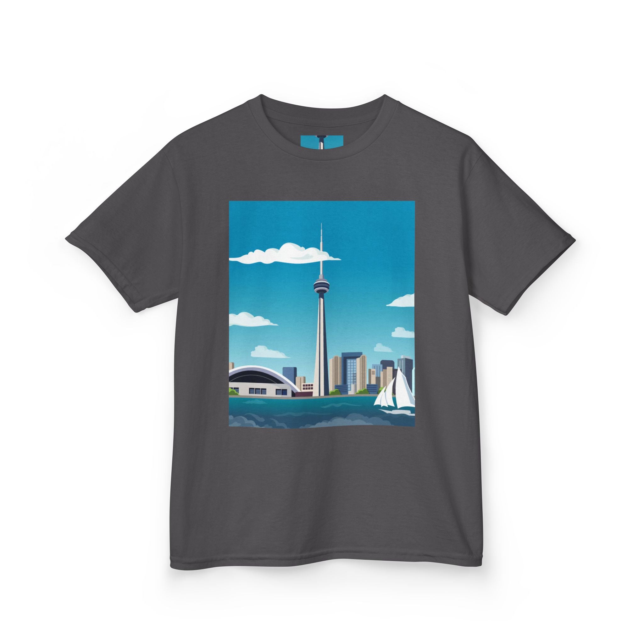 Toronto Skyline Kids Tee — CN Tower & Harbourfront Graphic Shirt
