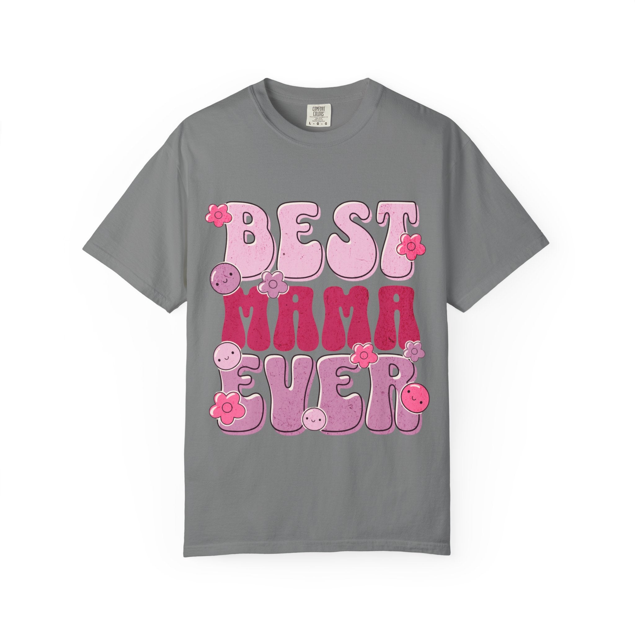 Best Mama Ever T-Shirt — Retro Pink Floral Mother's Day Tee