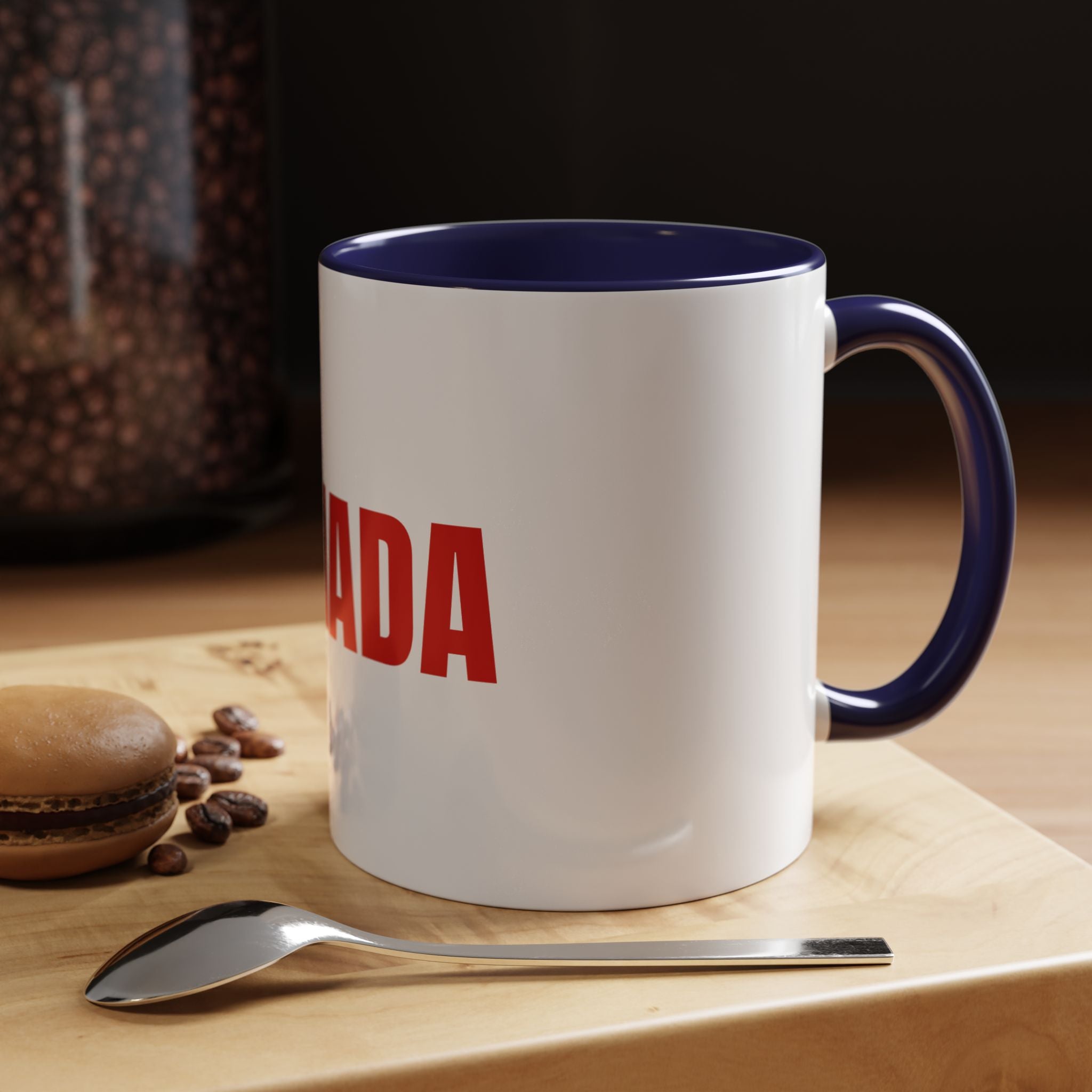 Canada Coffee Mug — Bold Red CANADA Accent Mug (11/15oz)