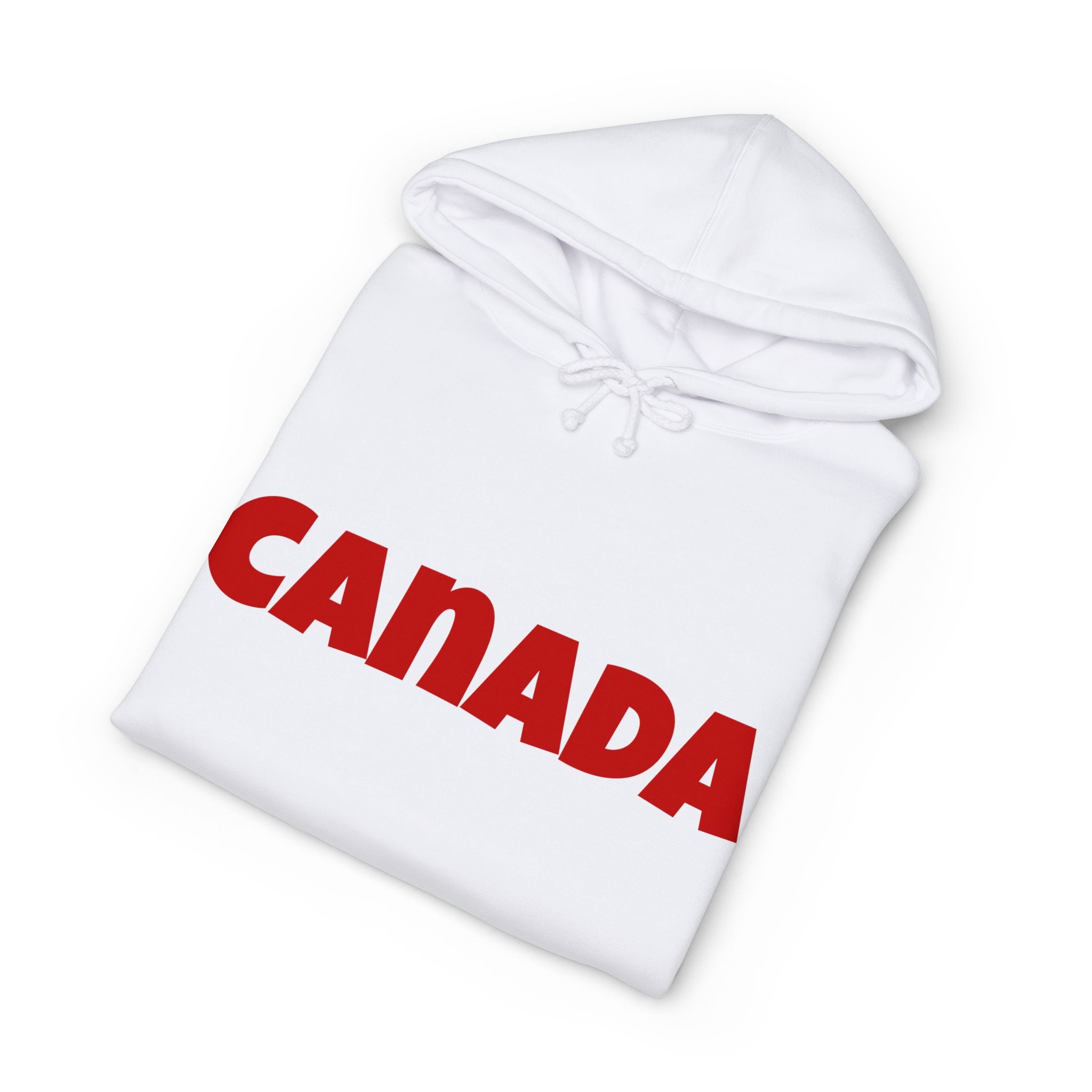 Canada Hoodie – Bold Red Canada Text Pullover